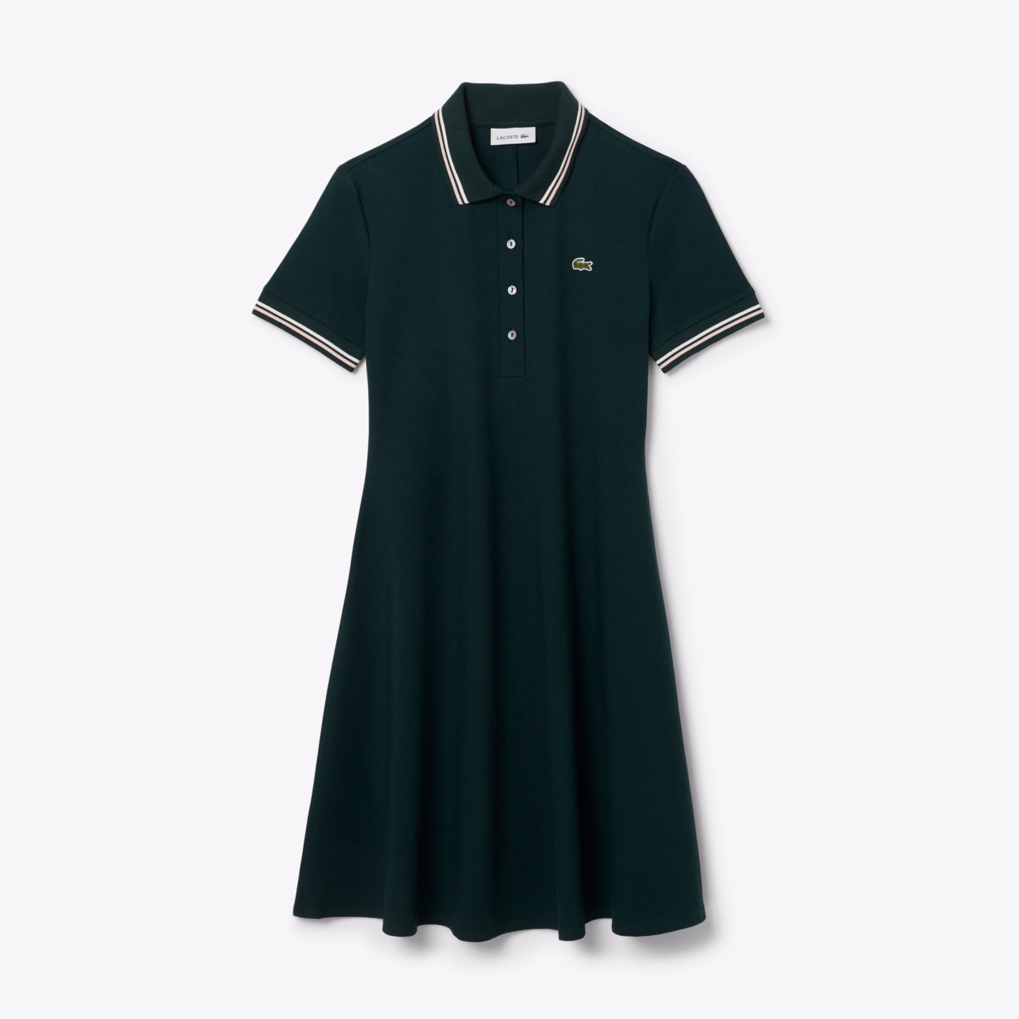 Women's Stretch Polo Collar Skater Dress
