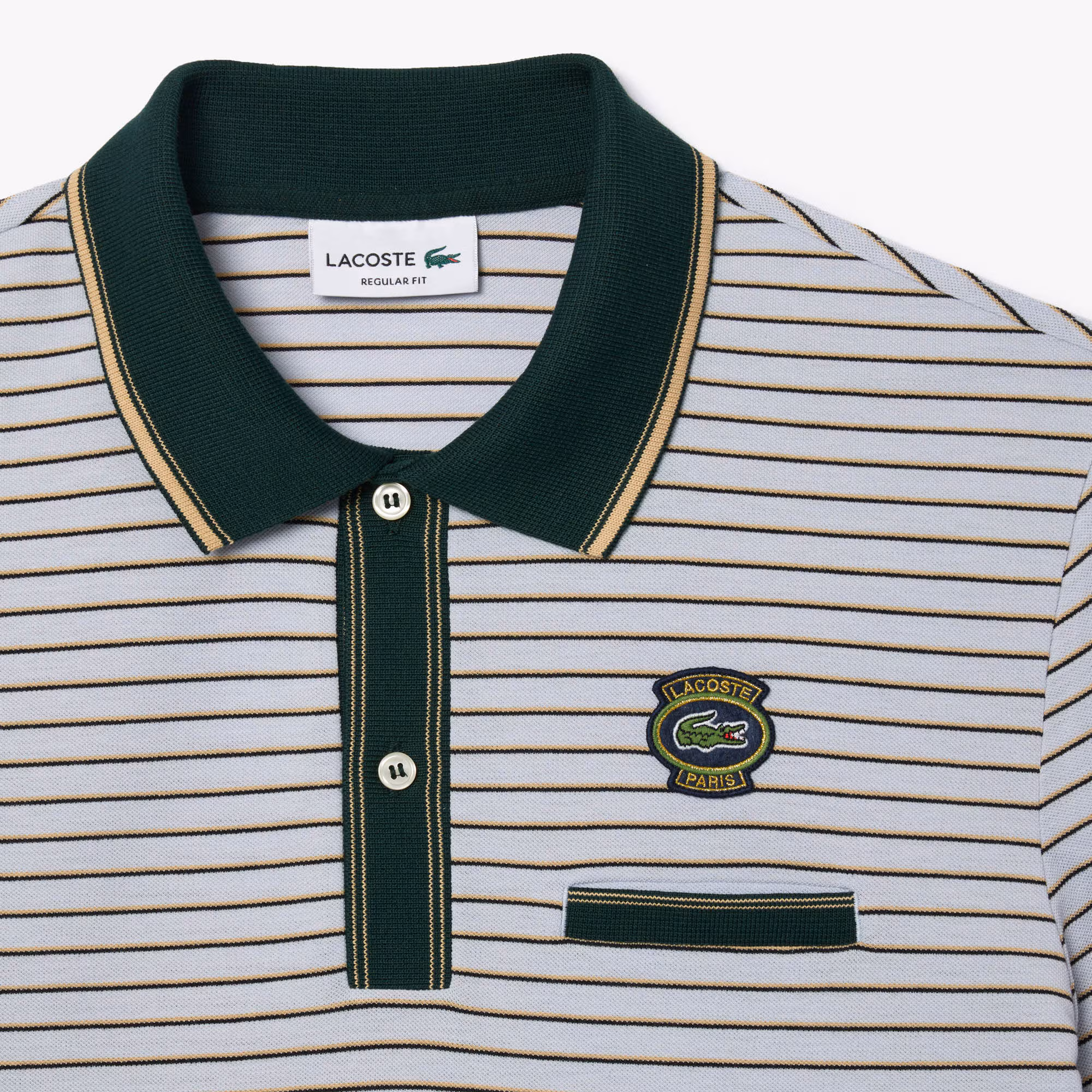 Men's Regular Fit Striped Mini Piqué Polo