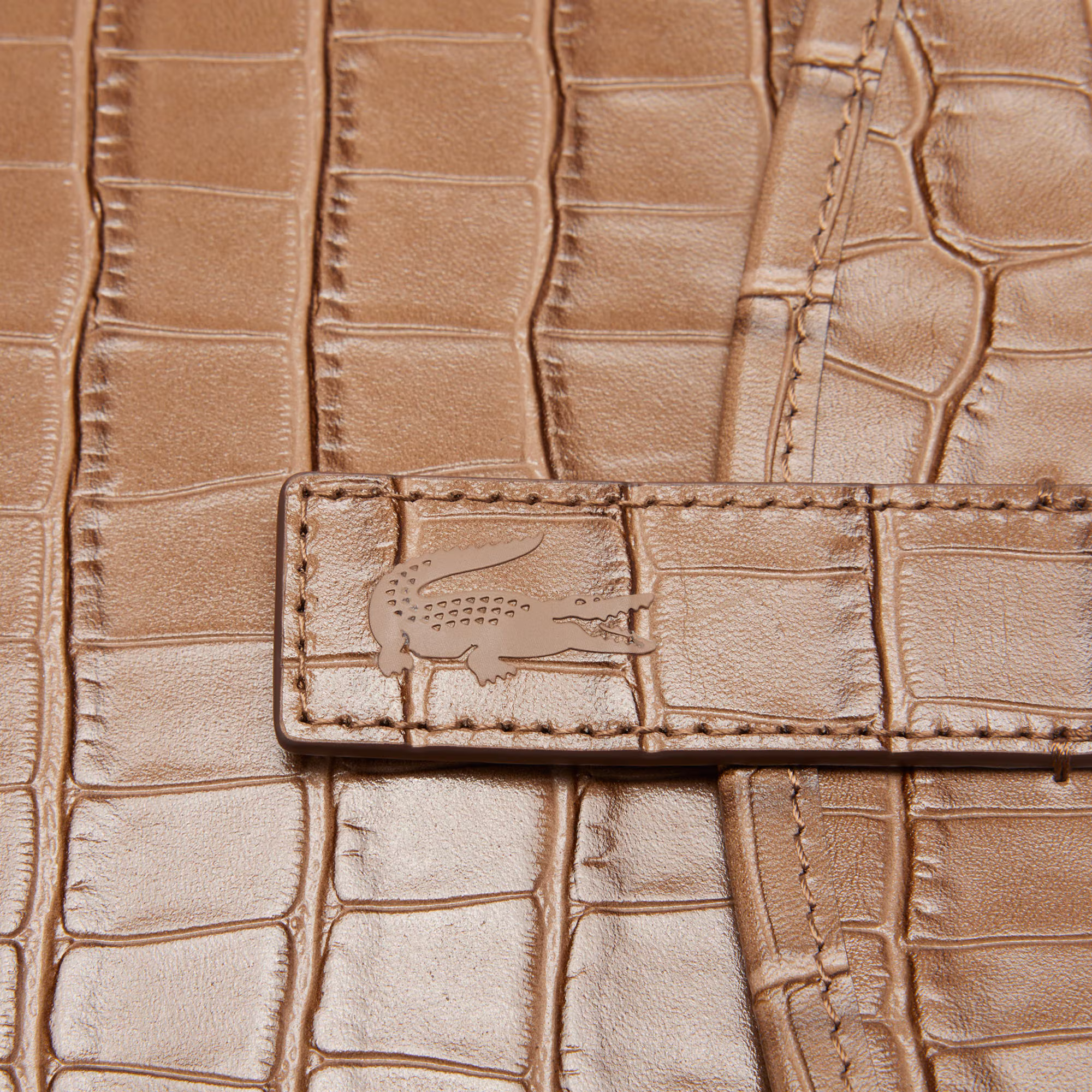 Runway Mock Croc Leather Racket Bag