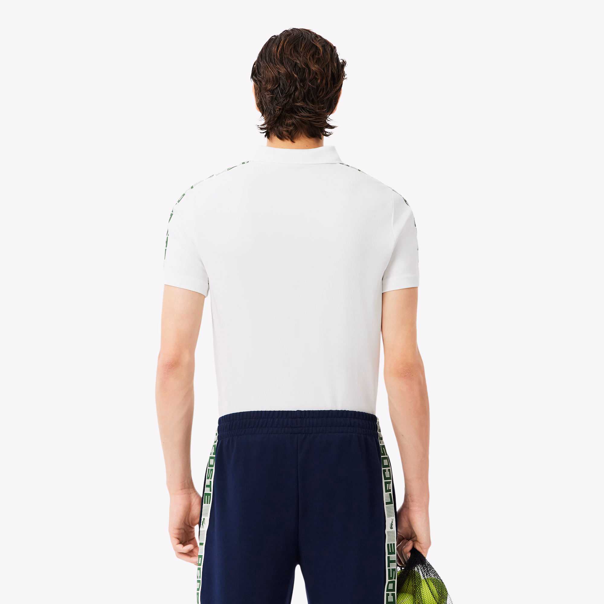 Men's Ultra Dry Branded Stripe Tennis Polo