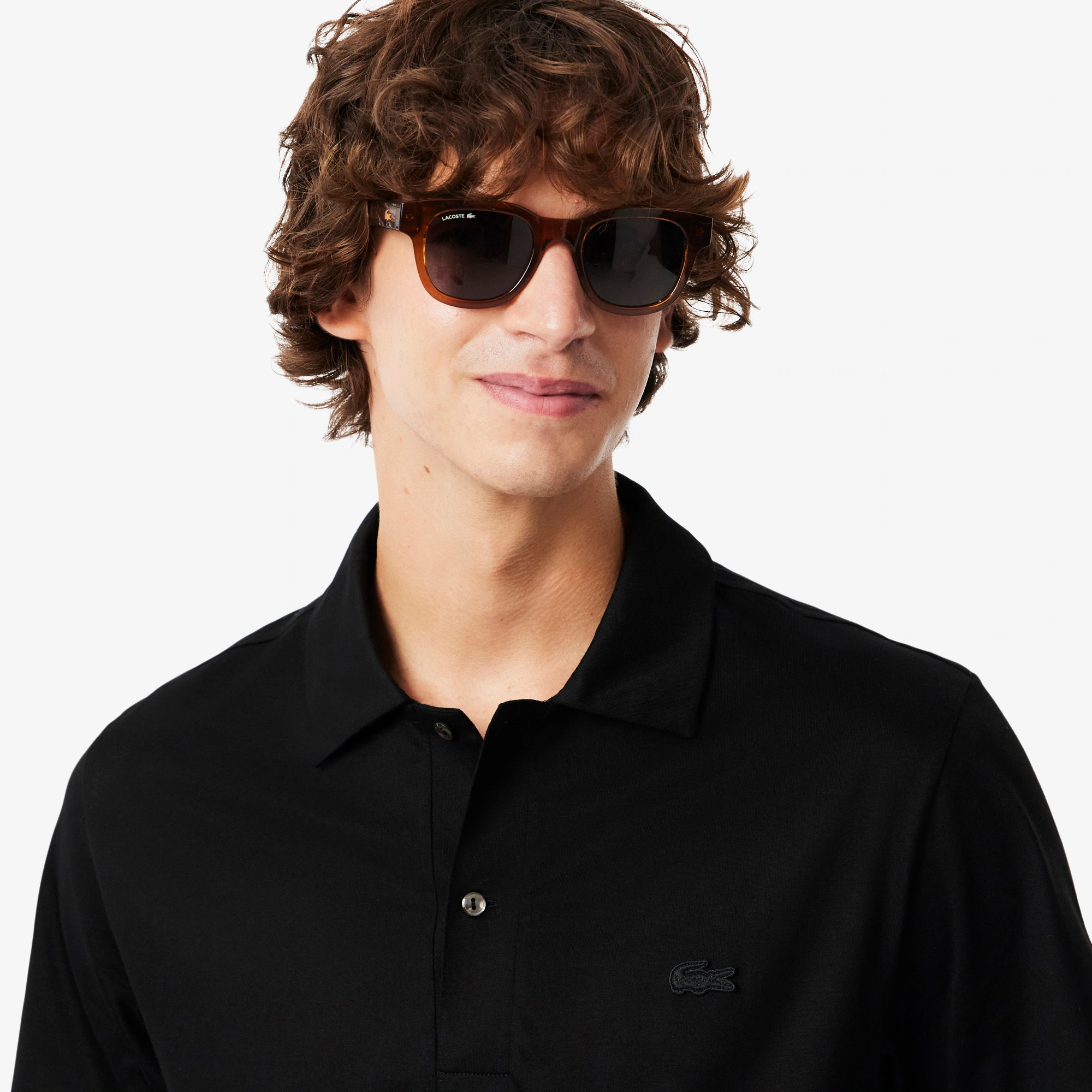 Men's Paris Classic Fit Open Neck Embroidered Polo
