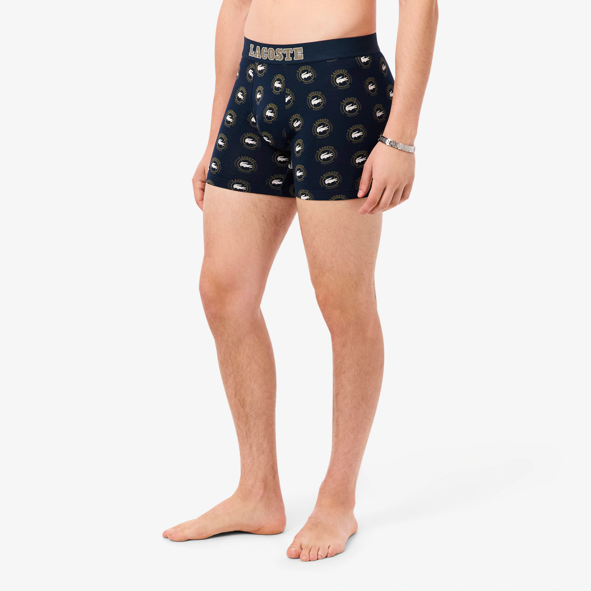 Men's Printed Stretch Cotton Boxer Briefs