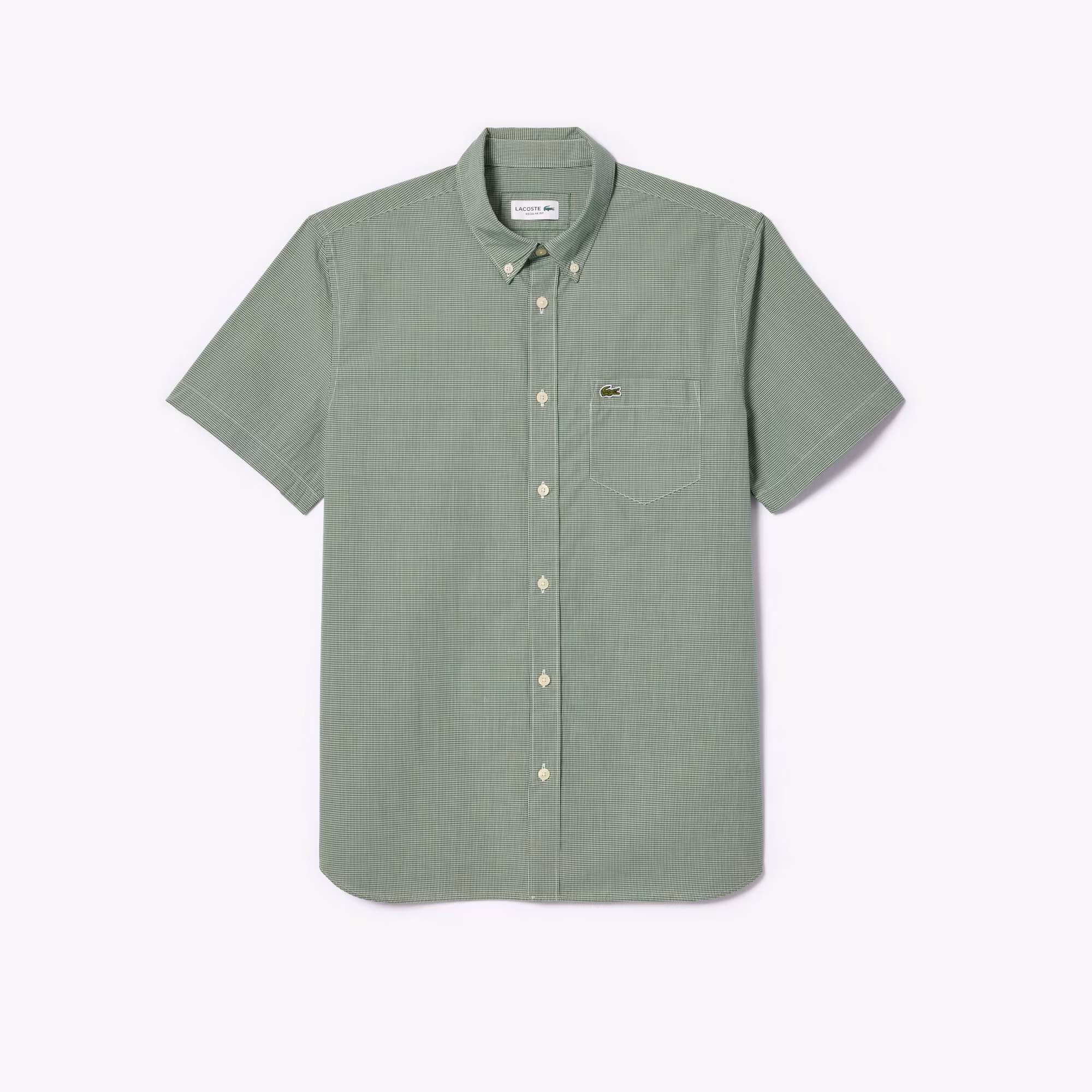 Men's Short Sleeve Regular Fit Gingham Shirt