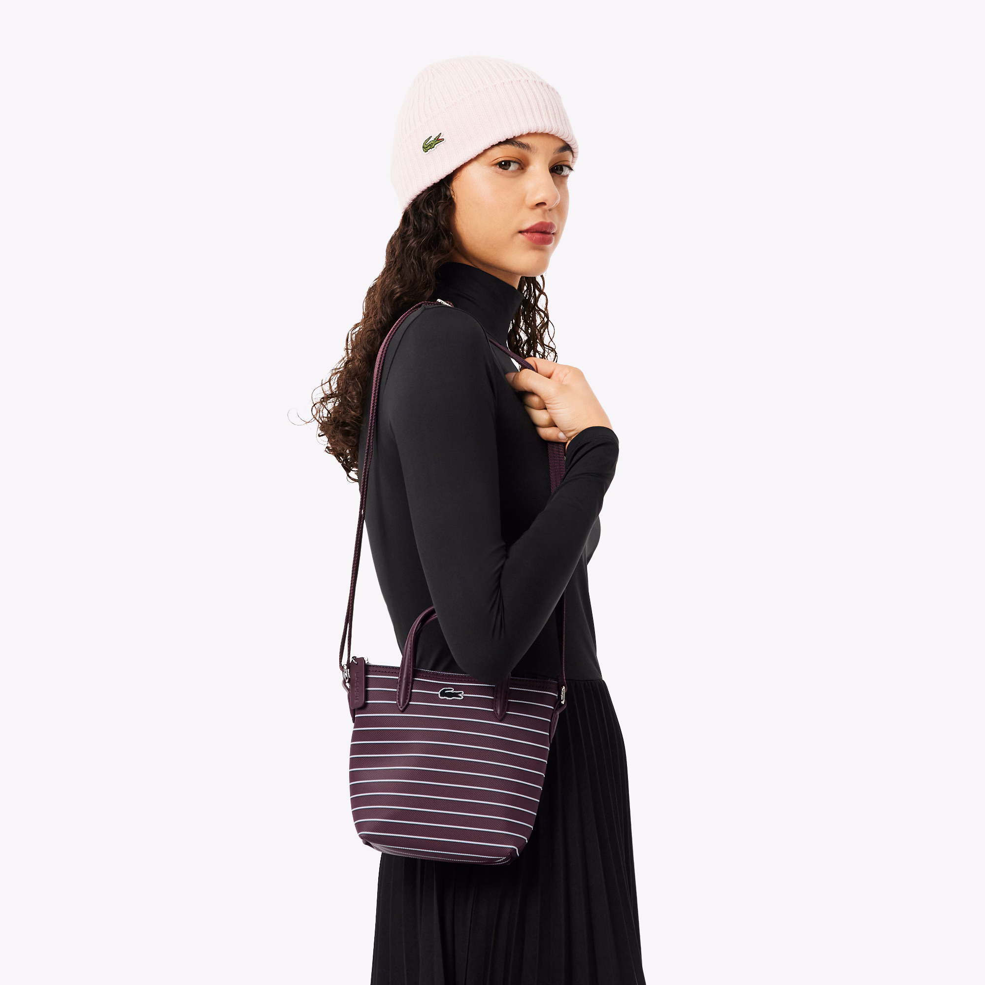 Mini Striped L.12.12 Concept Tote