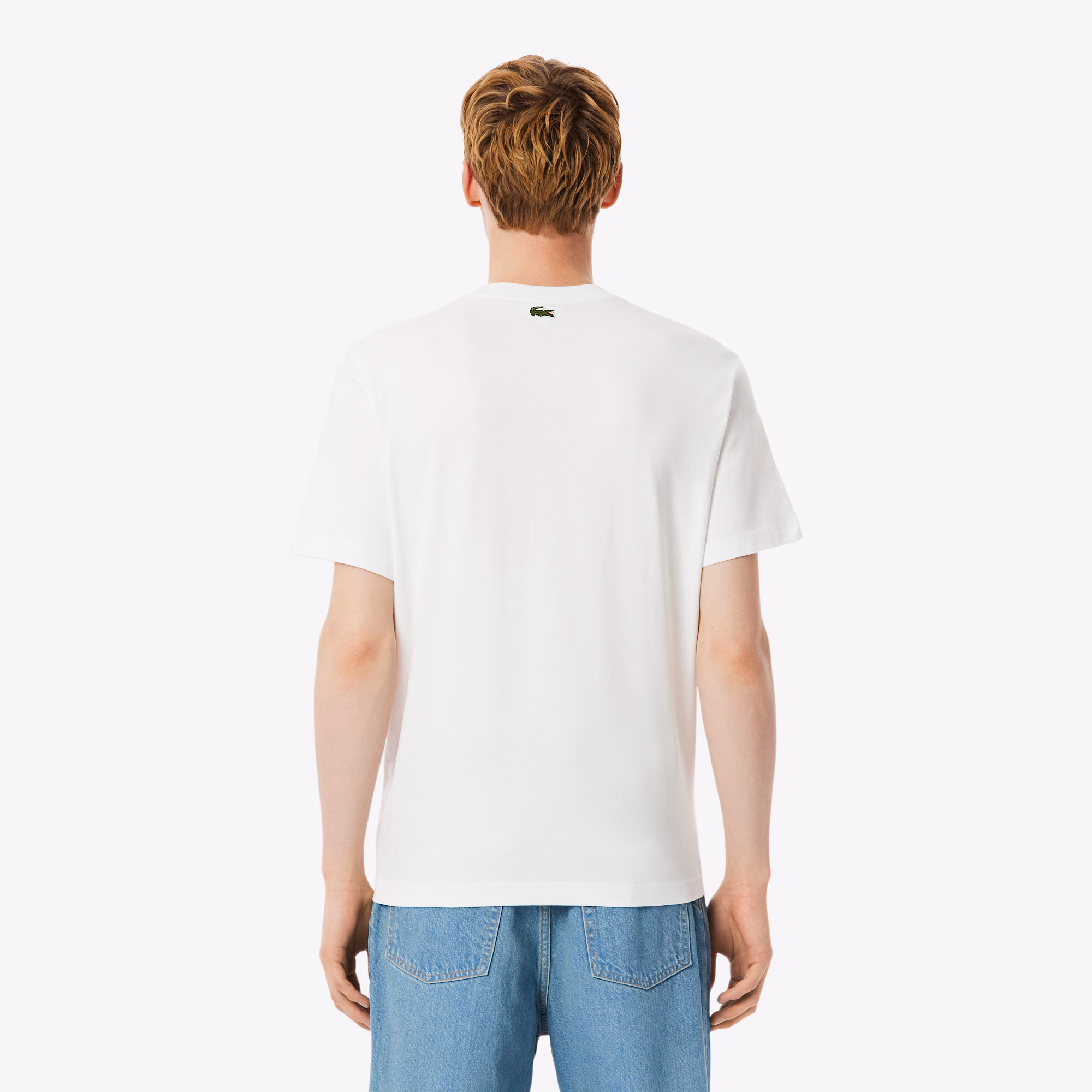 Men's Tennis Court Print Cotton T-Shirt