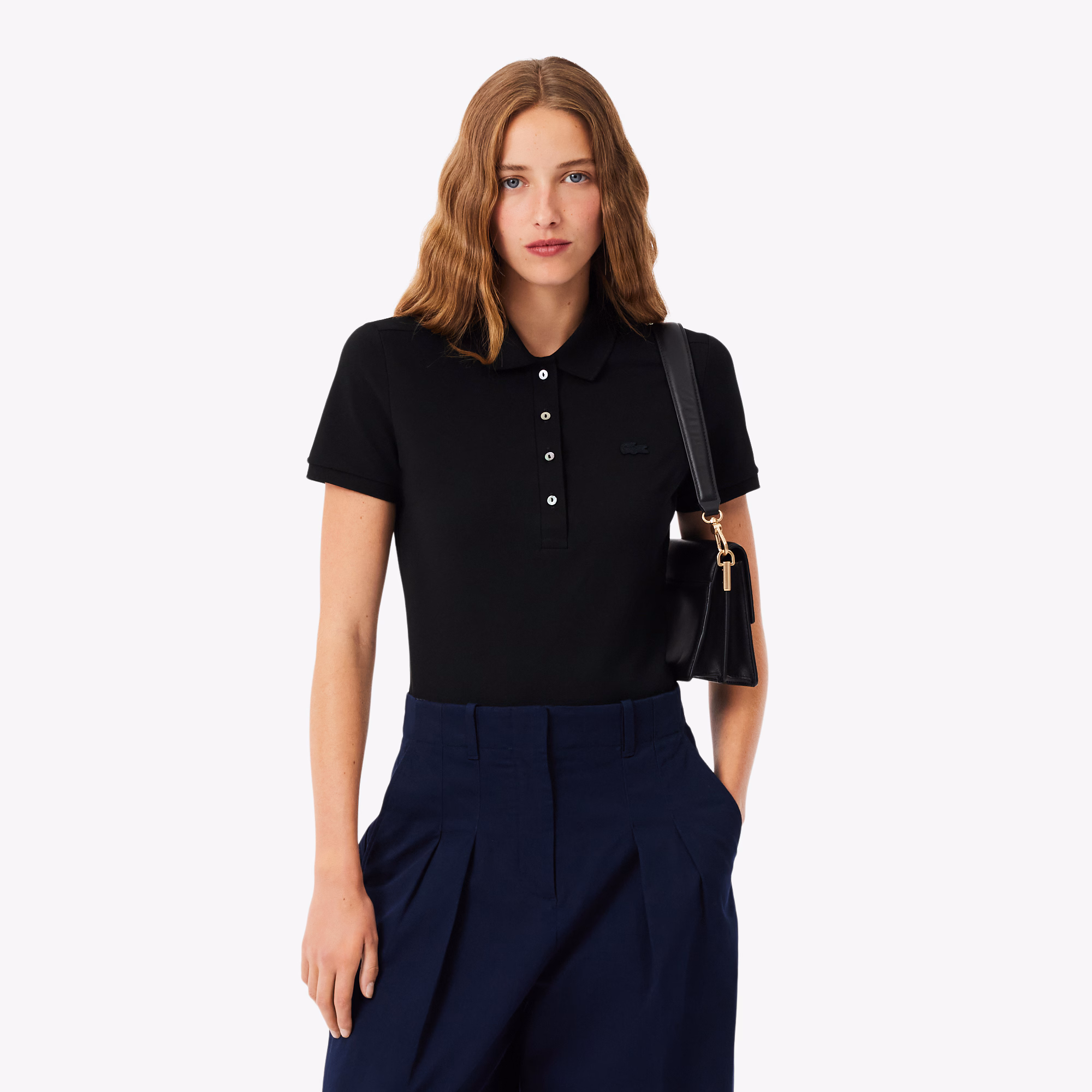 Women's L.12.D Slim Fit Stretch Mini Piqué Polo