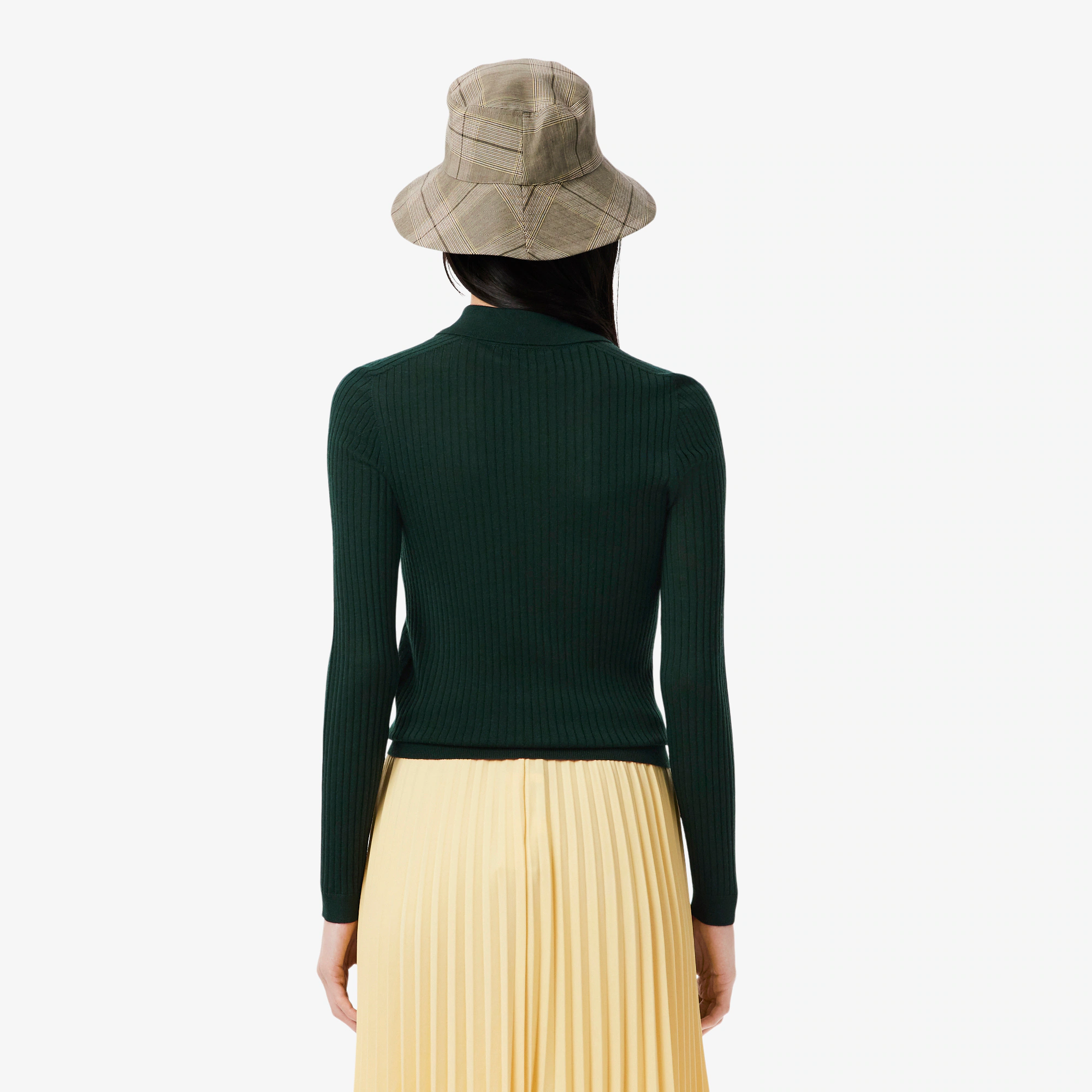 Women's Wool Jersey Polo Collar Sweater