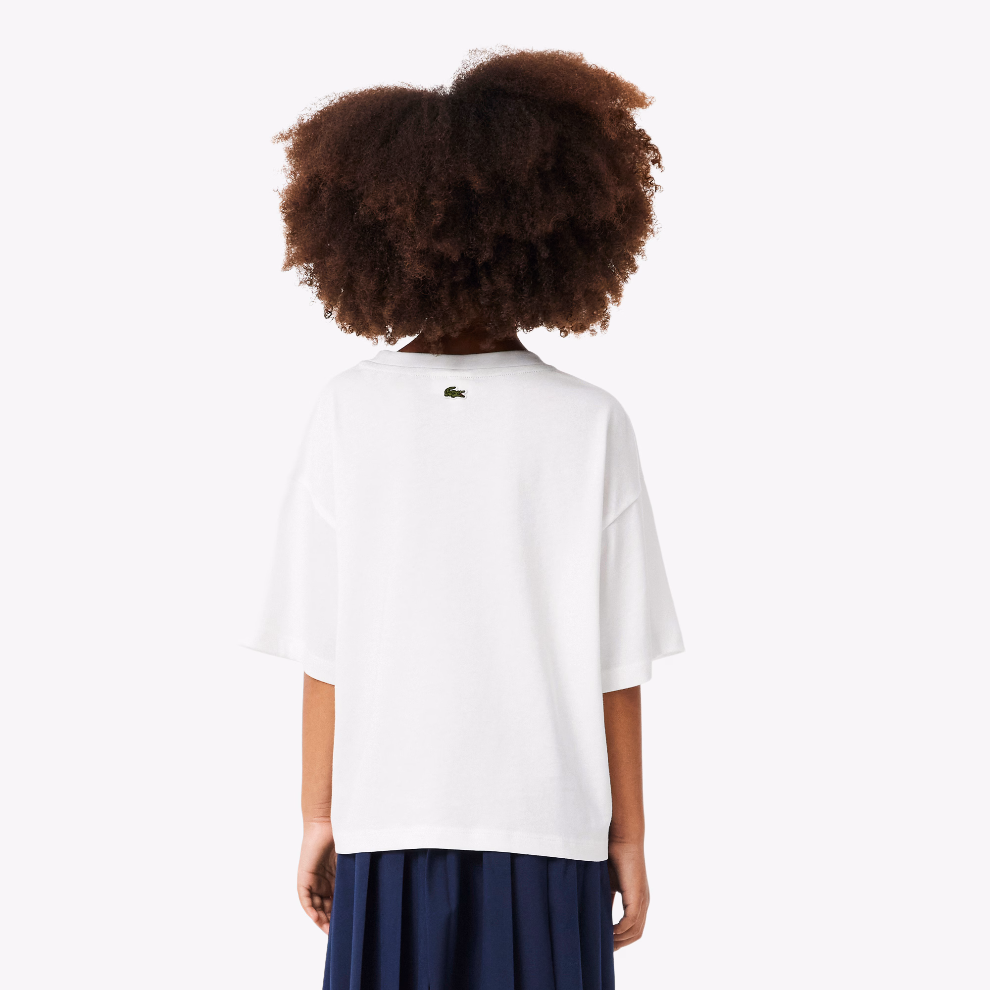 Girls' Oversized Print Cotton T-Shirt