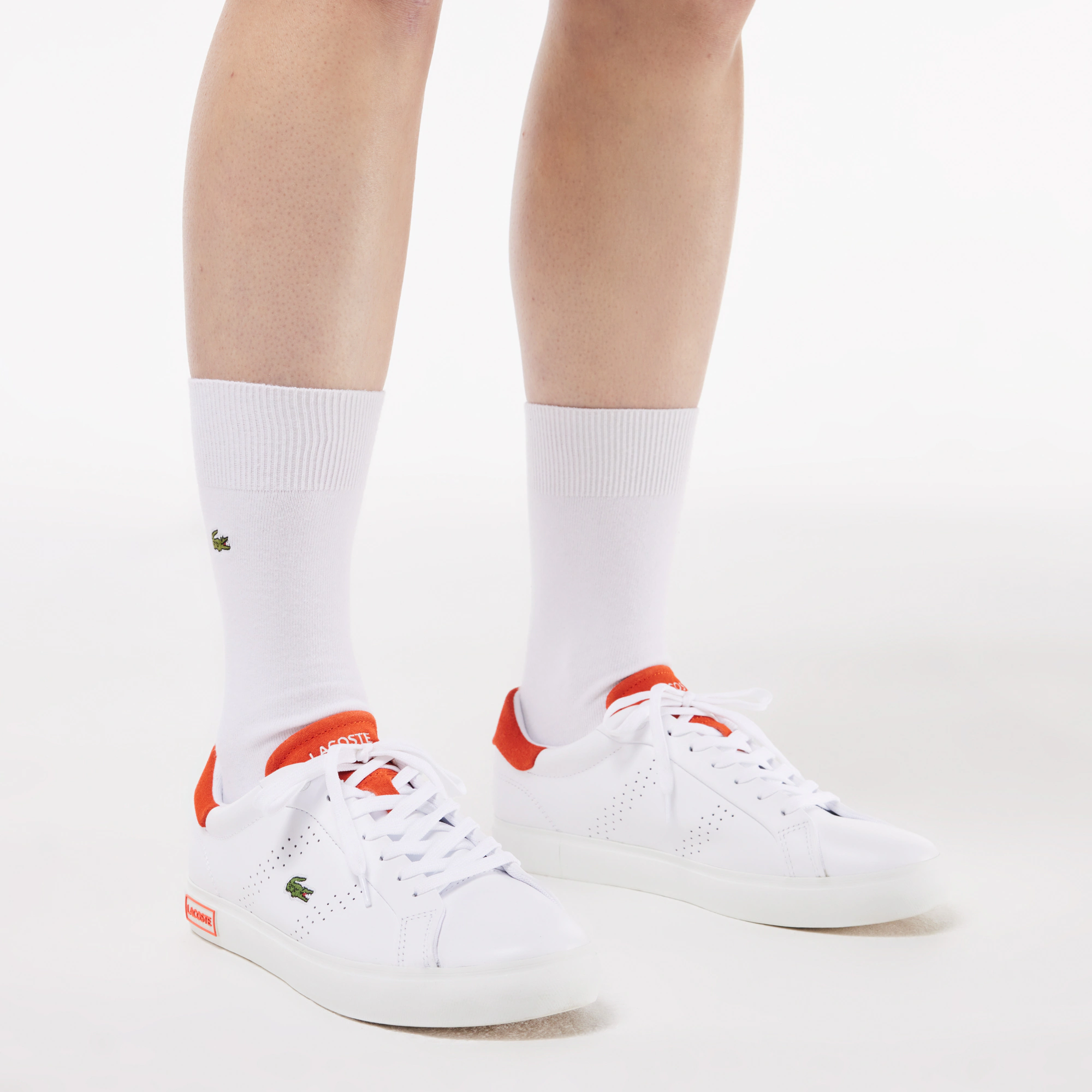 Women’s Powercourt 2.0 Orange Leather Sneakers