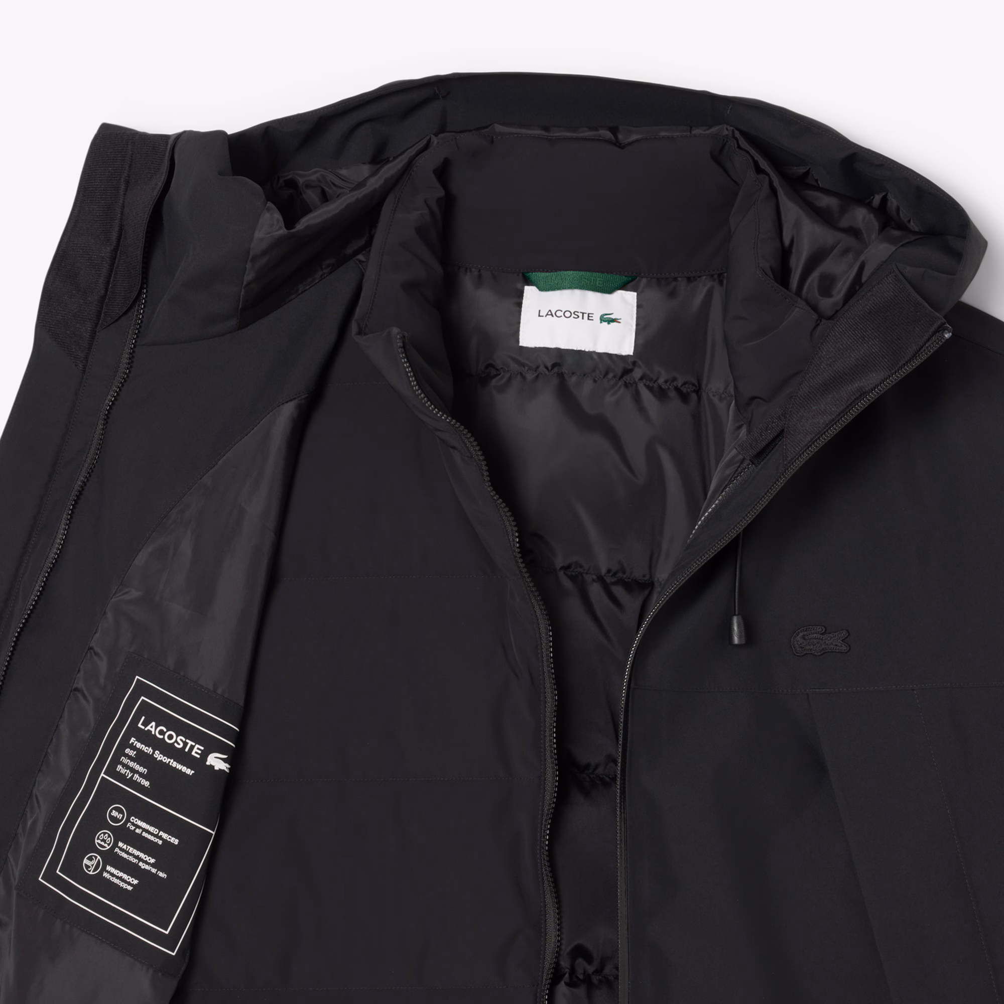 Men's 3-in-1 Water-Repellent Padded Parka