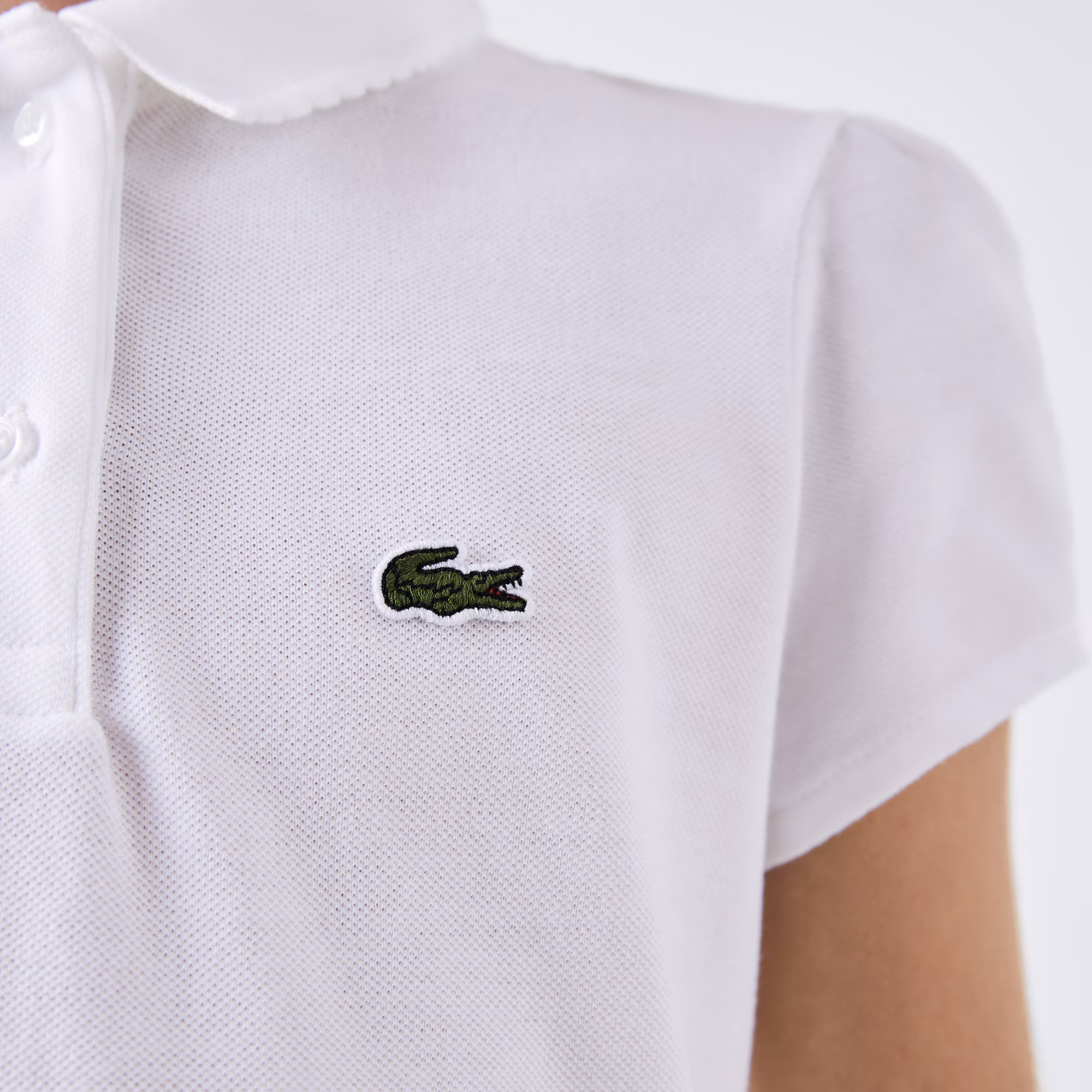 Kids' Scalloped Collar Mini Piqué Polo