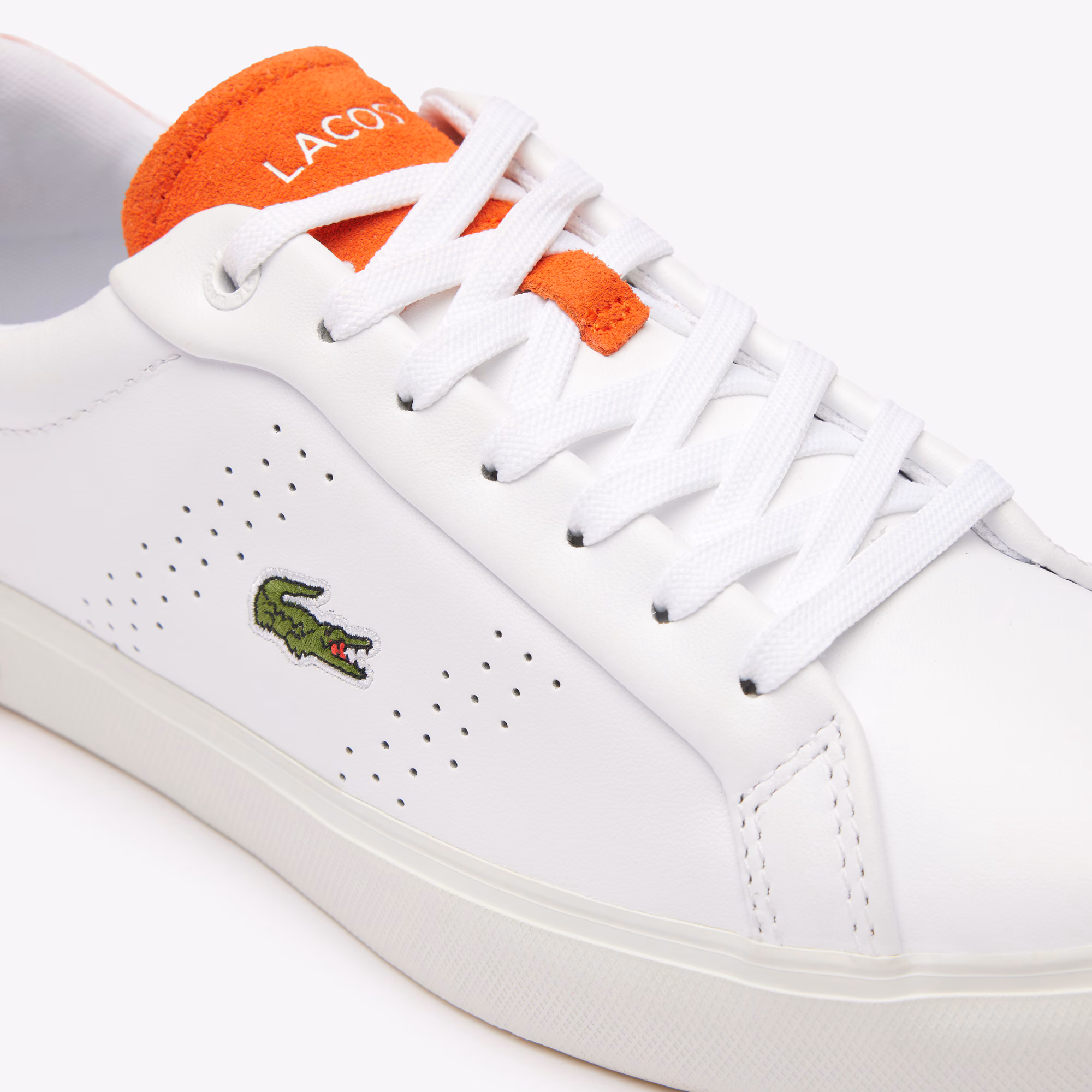 Women’s Powercourt 2.0 Orange Leather Sneakers
