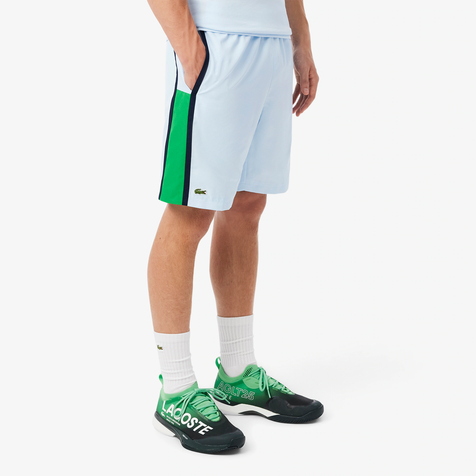 Men's Lightweight Colorblock Stripe Tennis Shorts