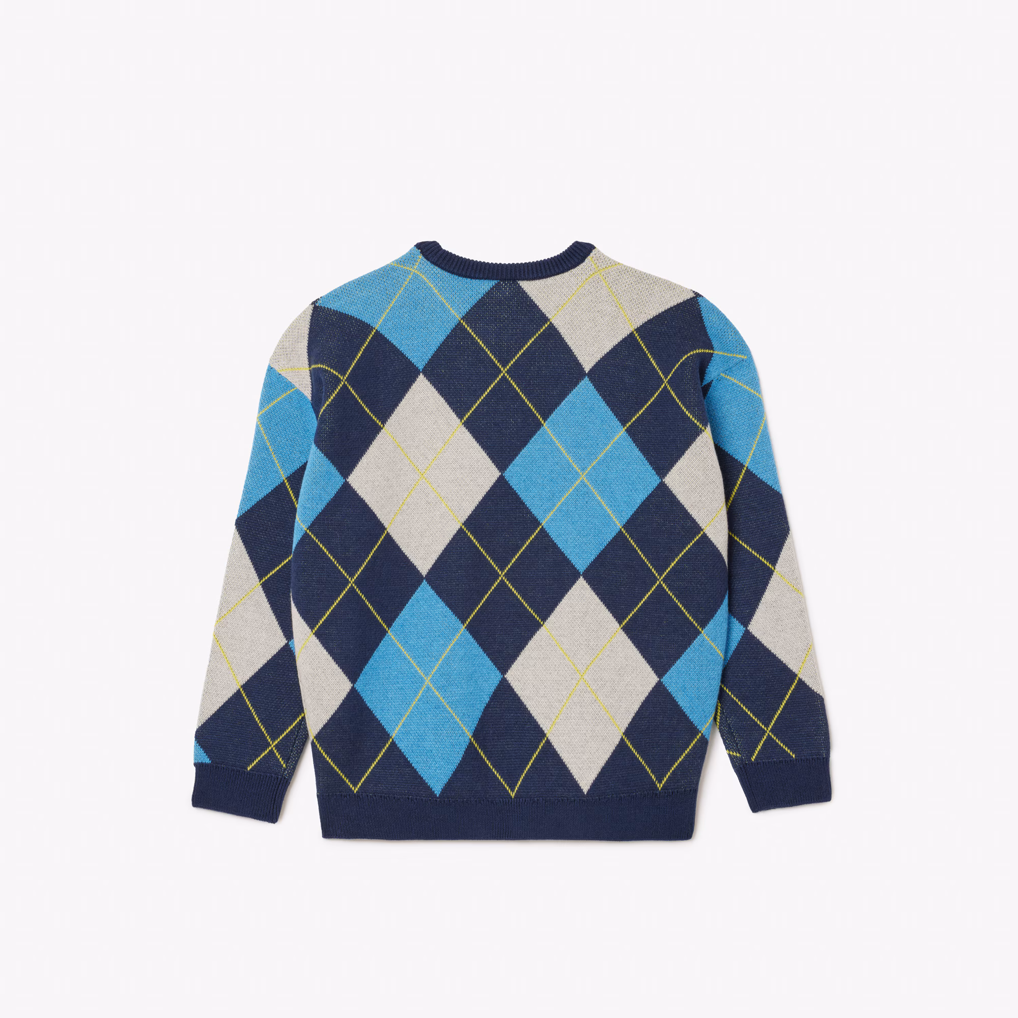 Kids' Cotton and Wool Argyle Sweater