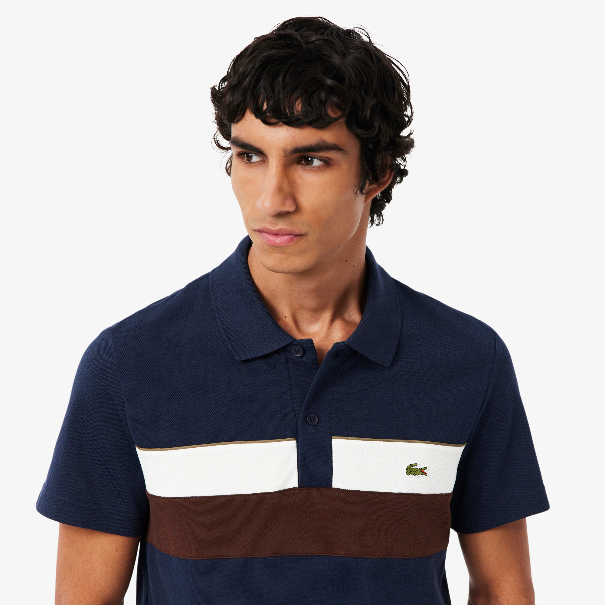 Men's Regular Fit Colorblock Petit Piqué Polo