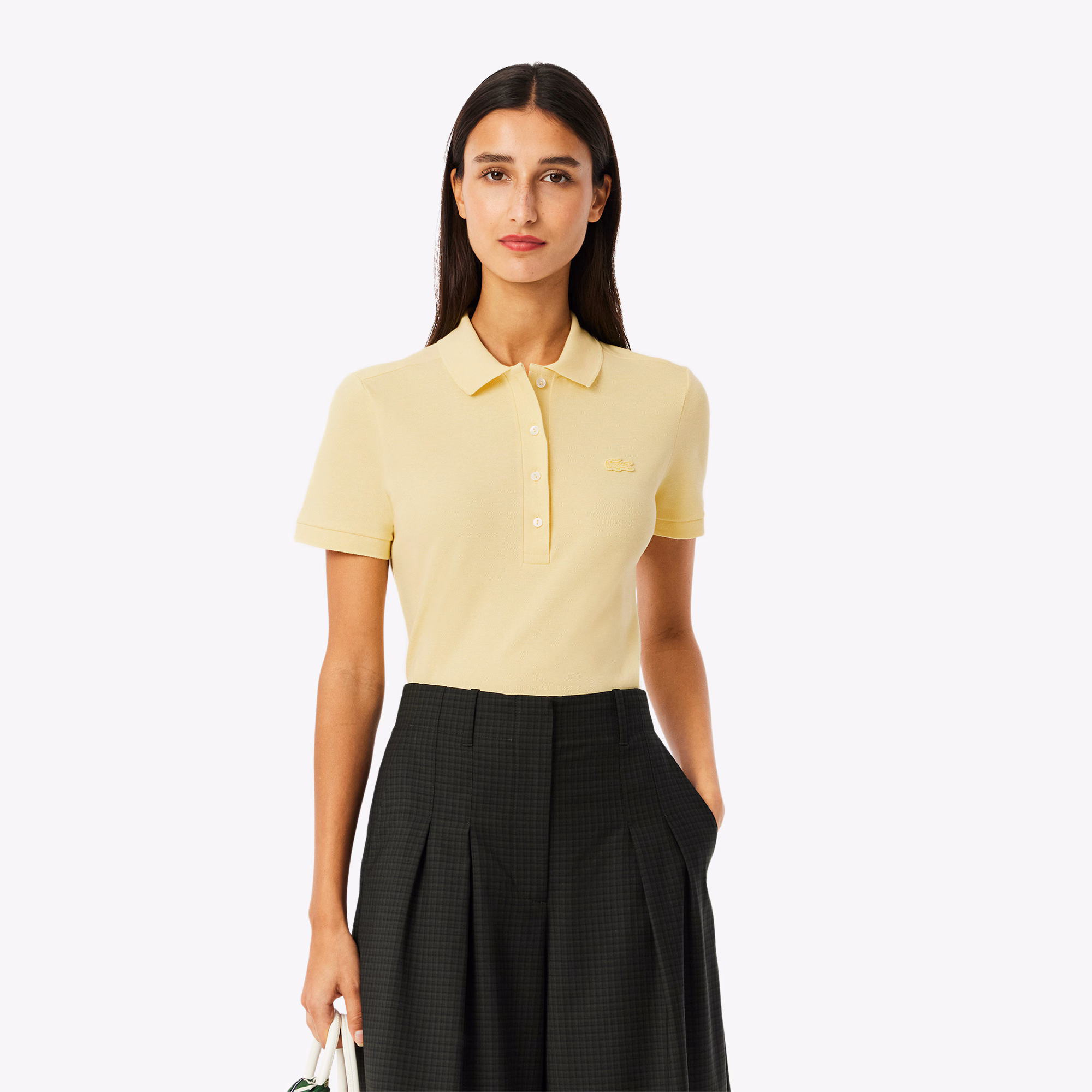 Women's L.12.D Slim Fit Stretch Mini Piqué Polo