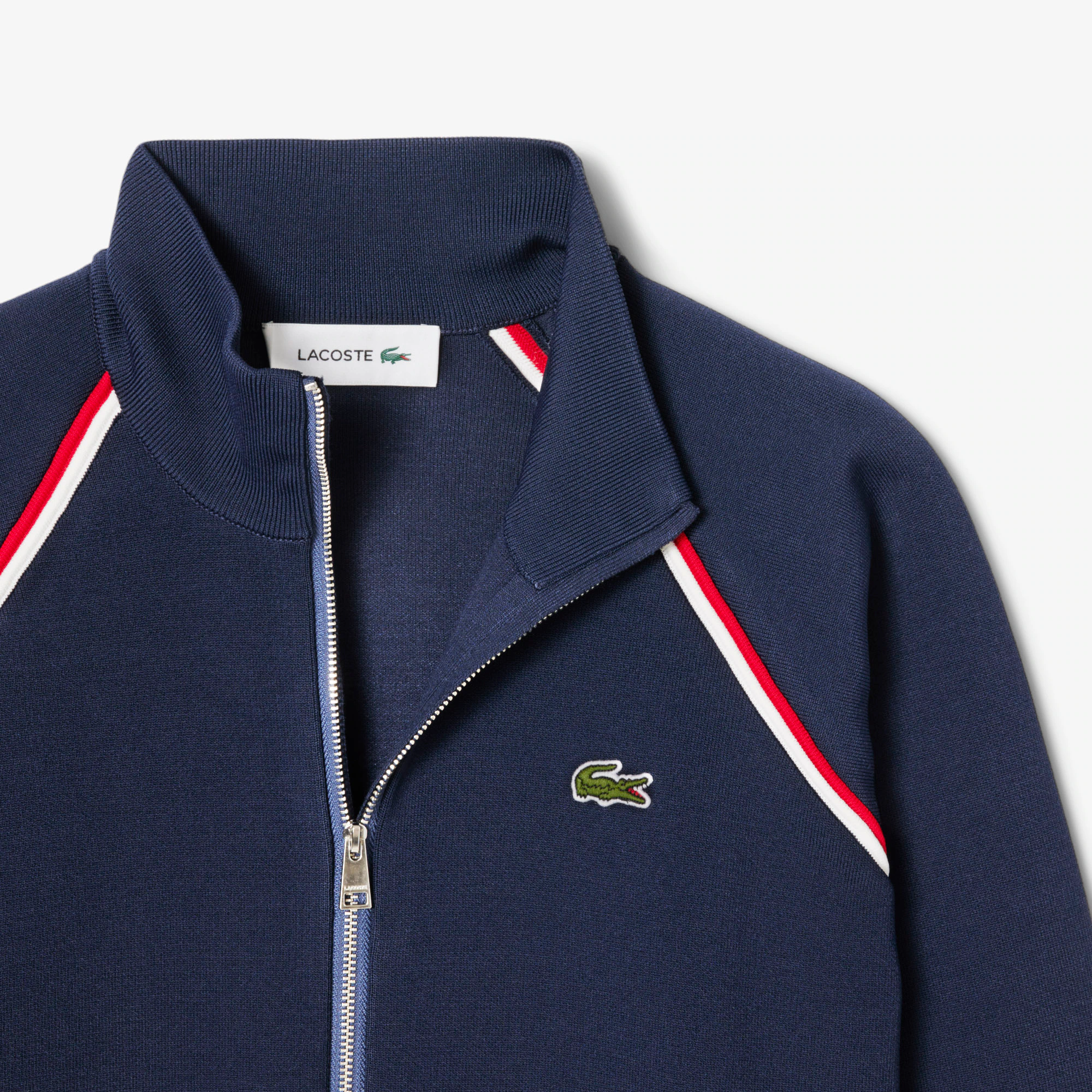 Women's High-Neck Zip Front Double Face Sweater