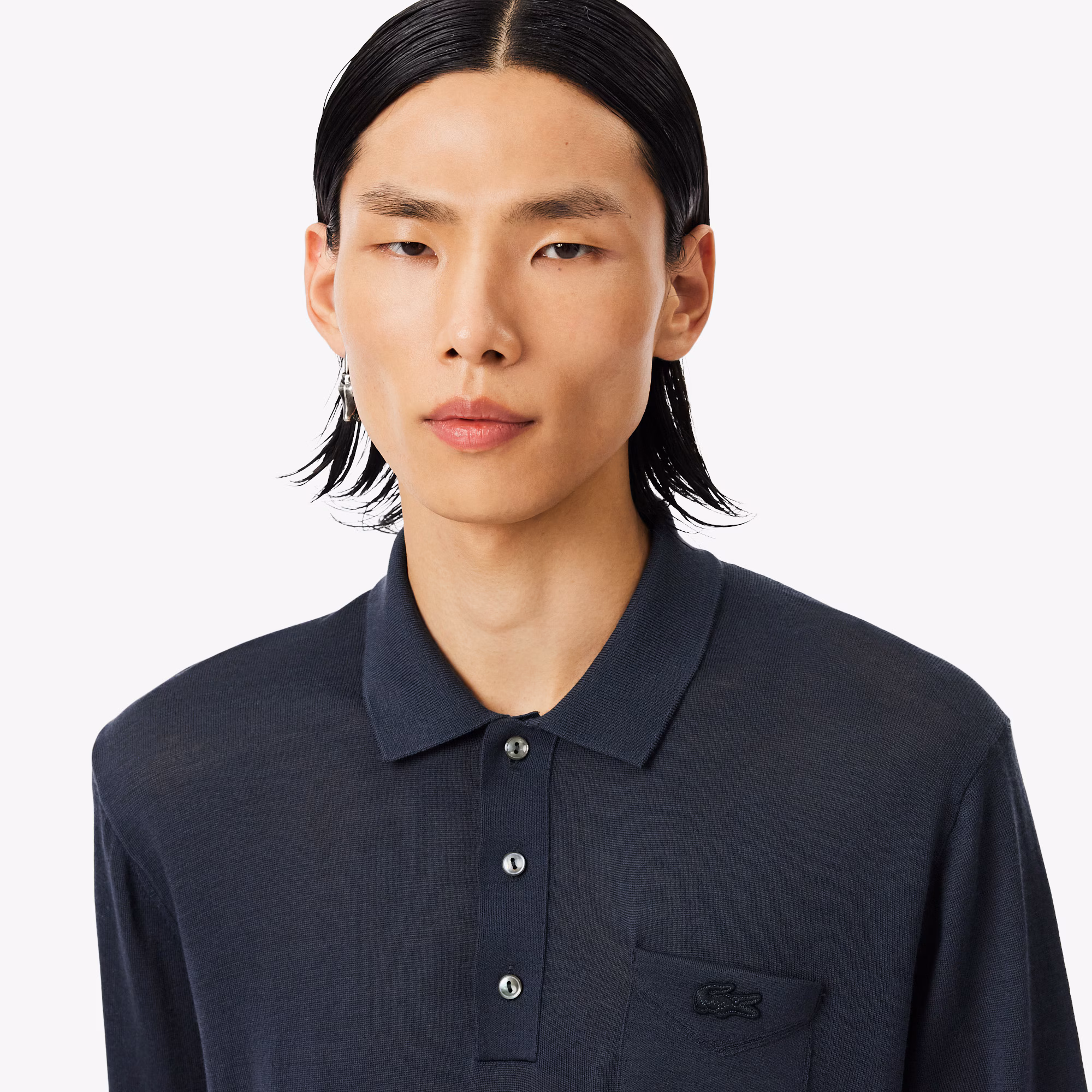 Runway Polo Collar Merino Wool Sweater