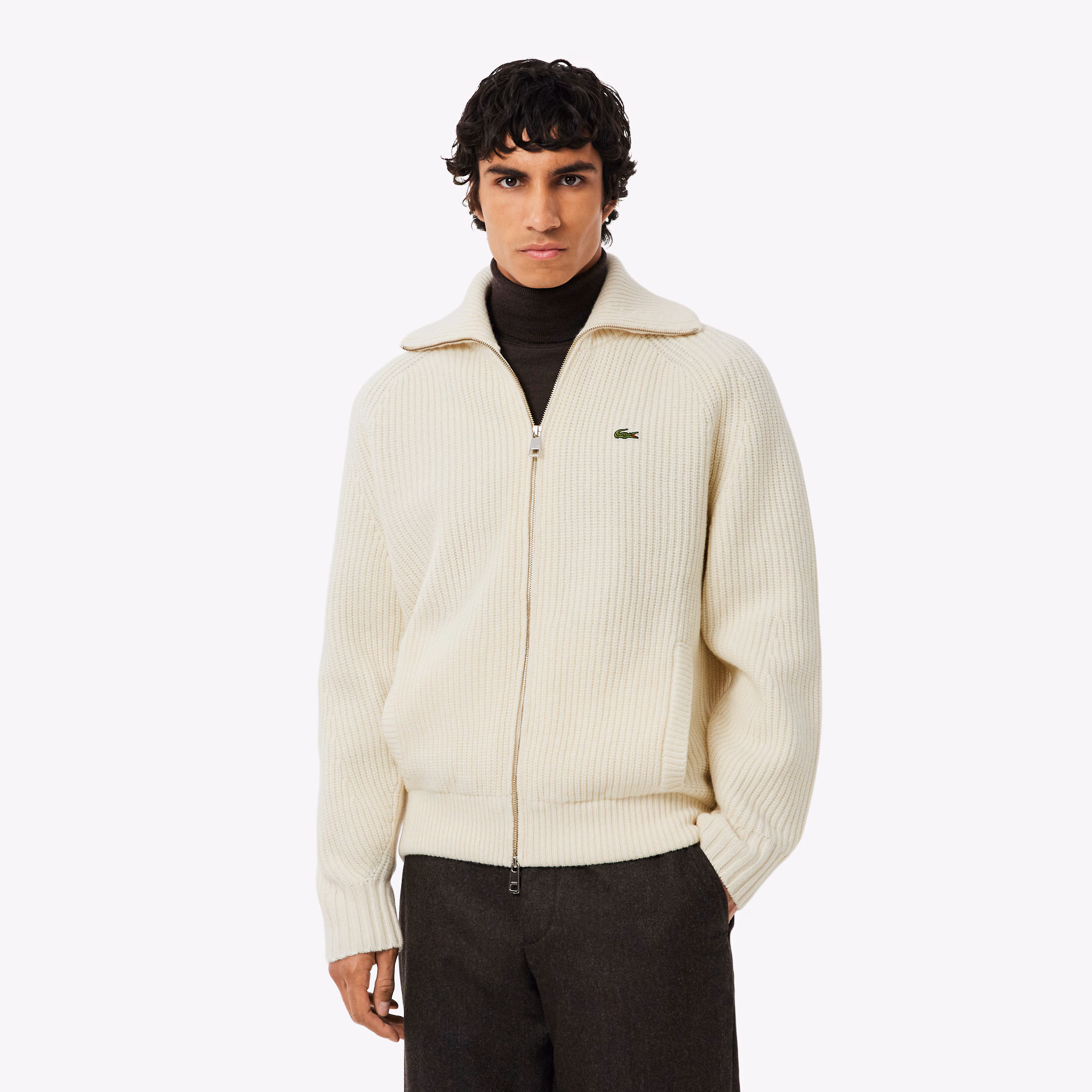 Men's Wool Zip-Up Sweater