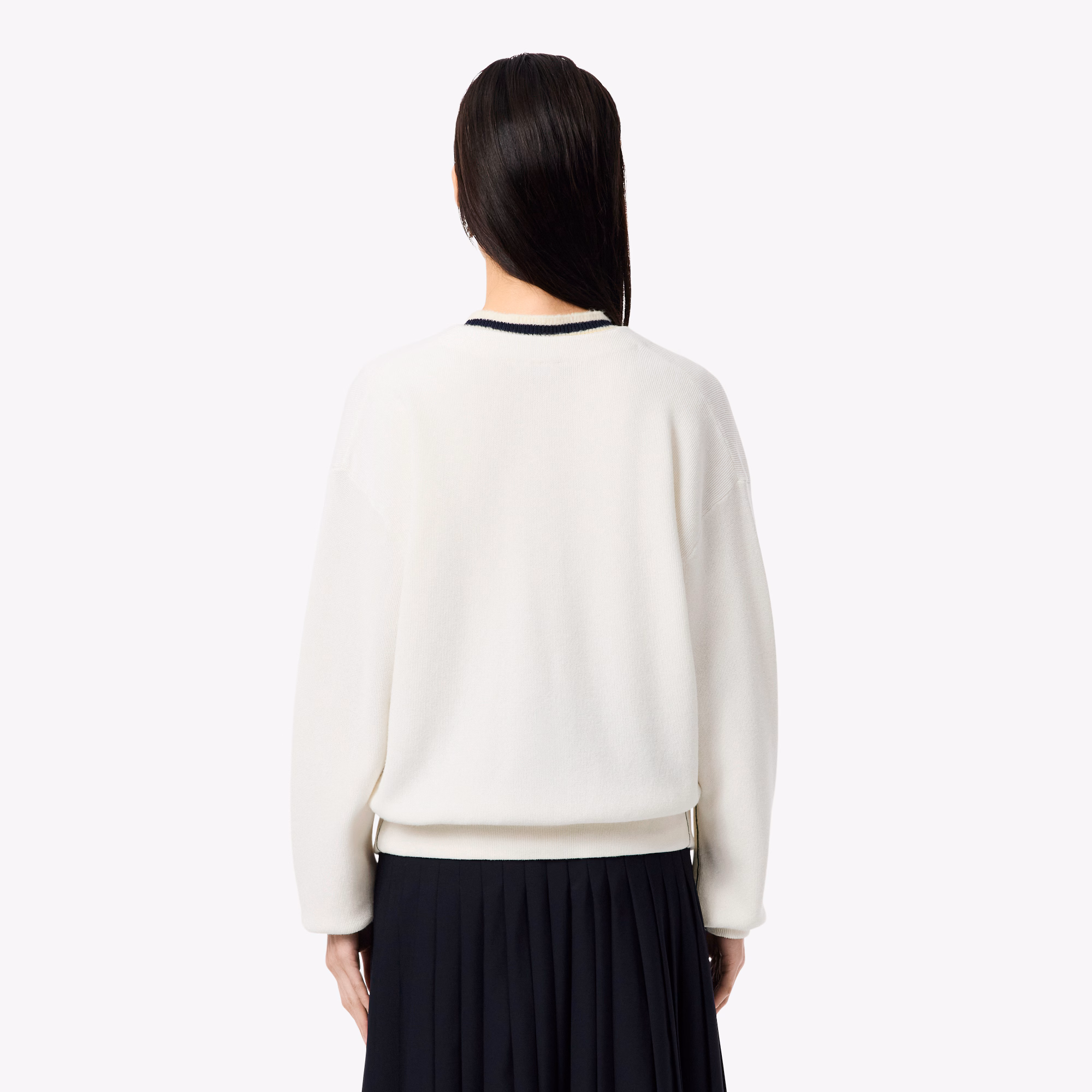 Women's V-Neck Moss Stitch Cotton Cardigan