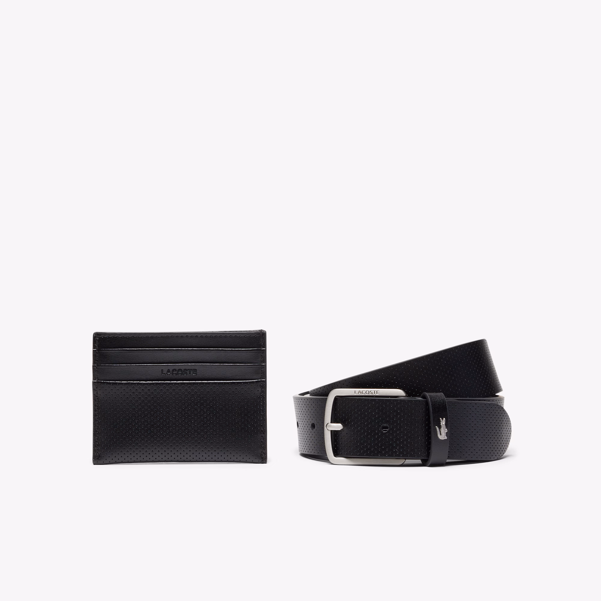 Leather Belt & Card Holder Gift Set