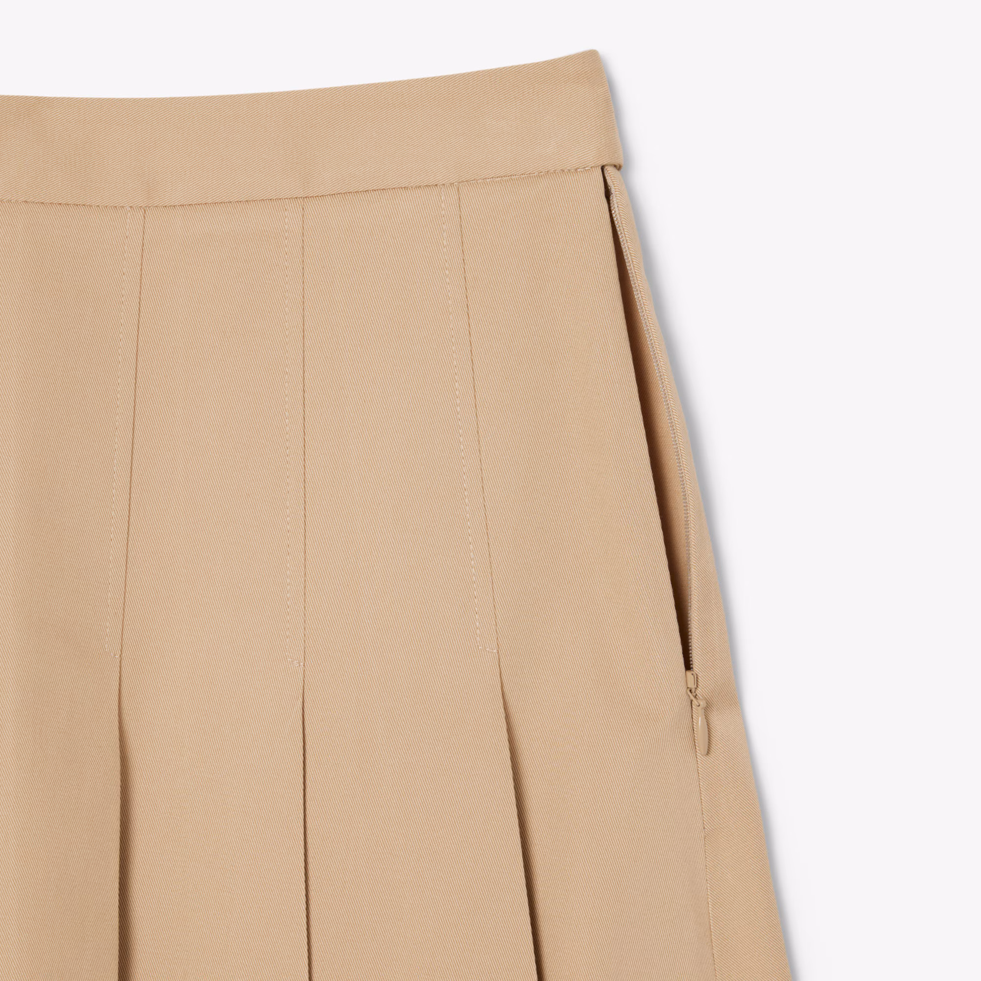 Women's Short Stretch Cotton Pleated Skirt