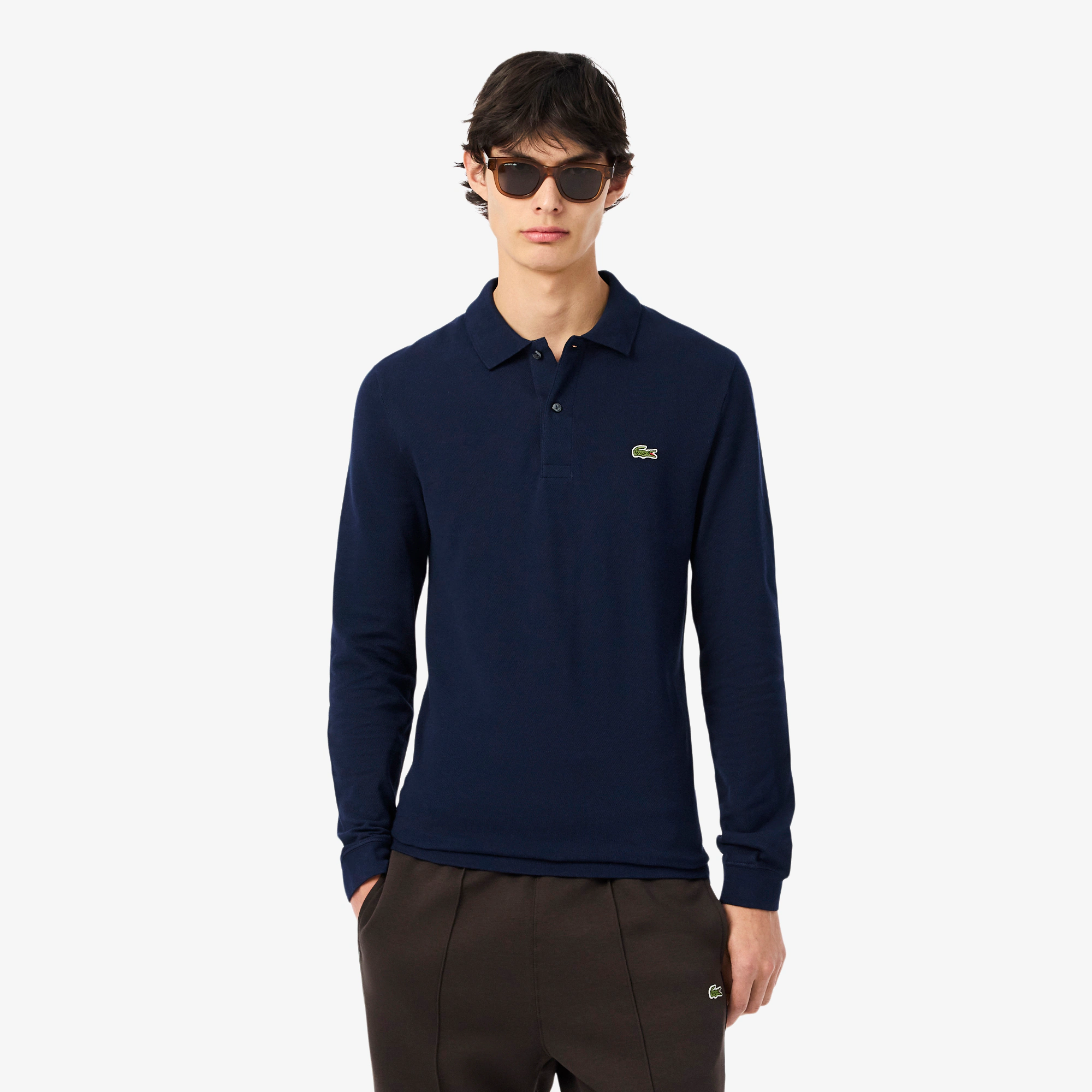 Men's Slim Fit L.12.12 Long Sleeve Polo