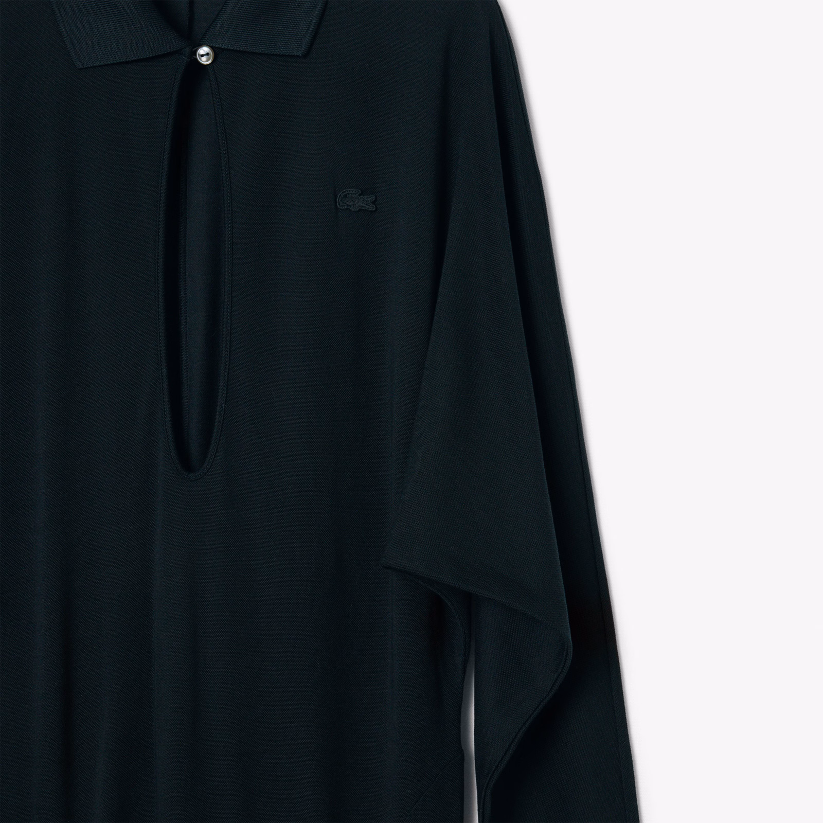 Runway Polo Collar Silk Maxi Dress