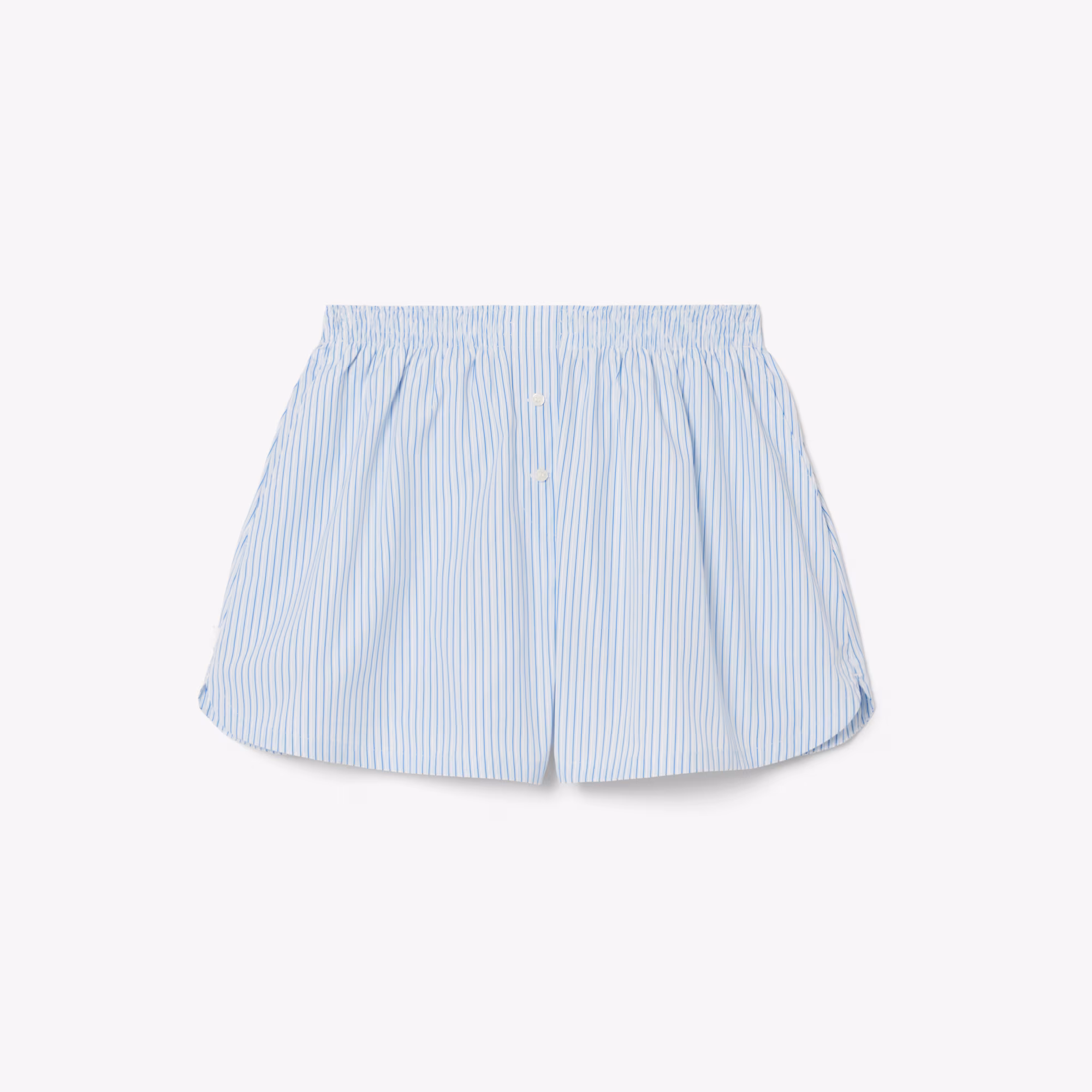 Women's Relaxed Fit Lightweight Striped Poplin Shorts