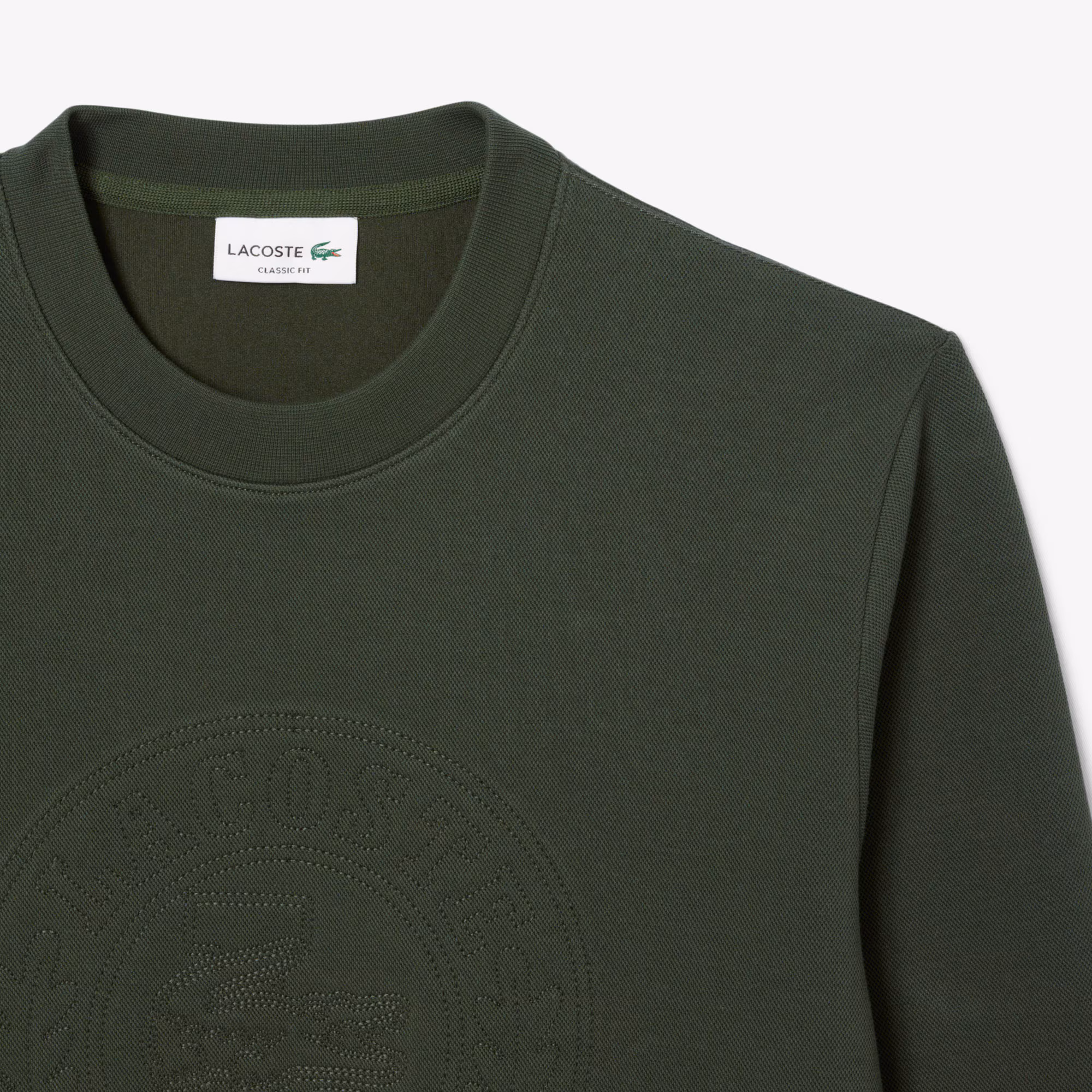 Men's Embossed Logo Piqué Sweatshirt