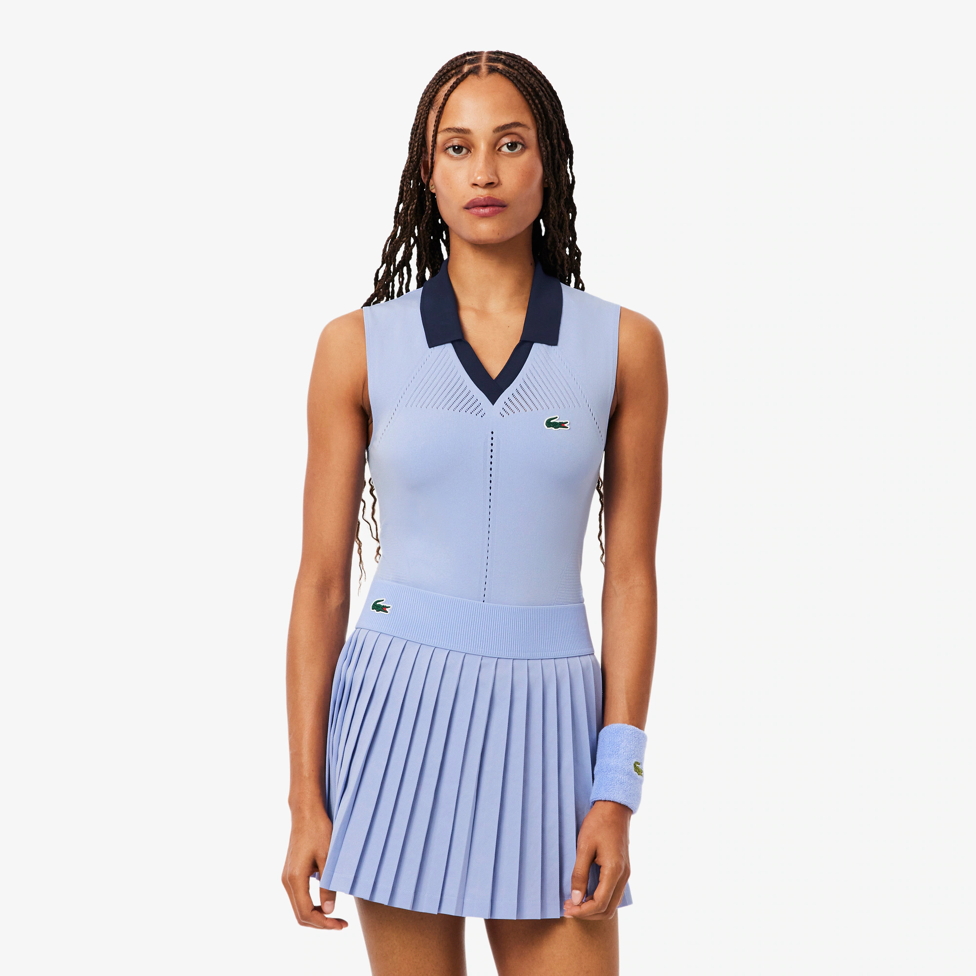 Women's Sleeveless Stretch Knit Tennis Polo