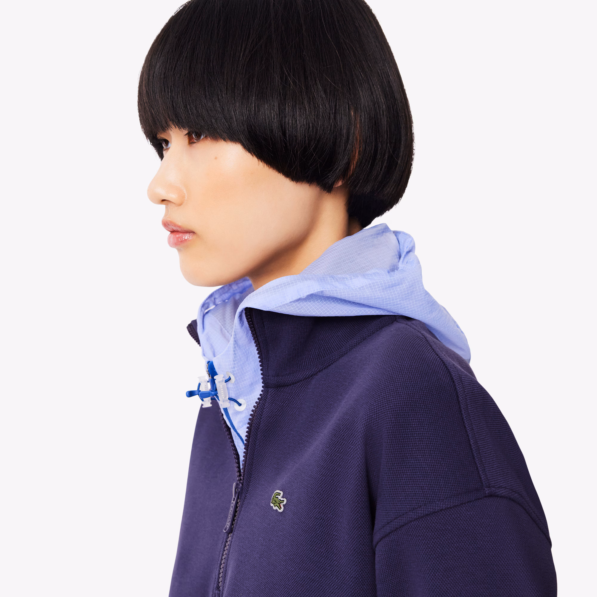 Women's Zip-Up Piqué Sweatshirt