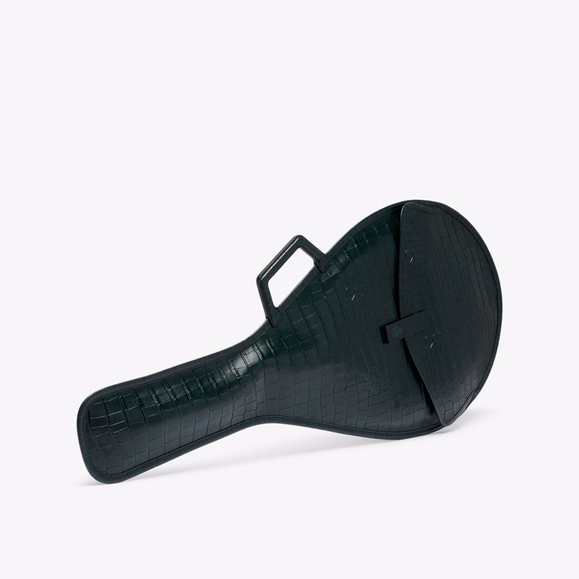 Runway Mock Croc Leather Racket Bag