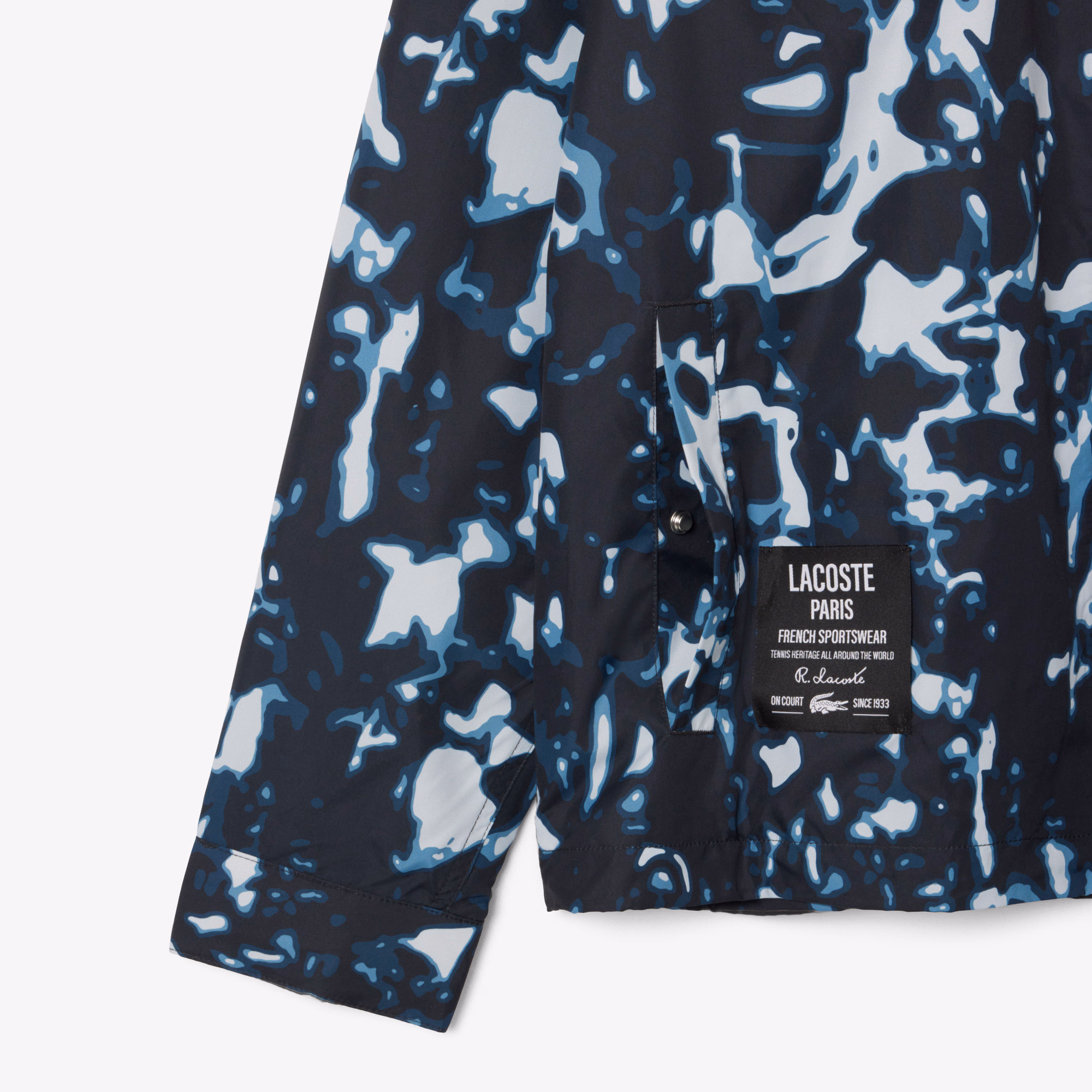Men's Print Motif Water-Repellent Windbreaker
