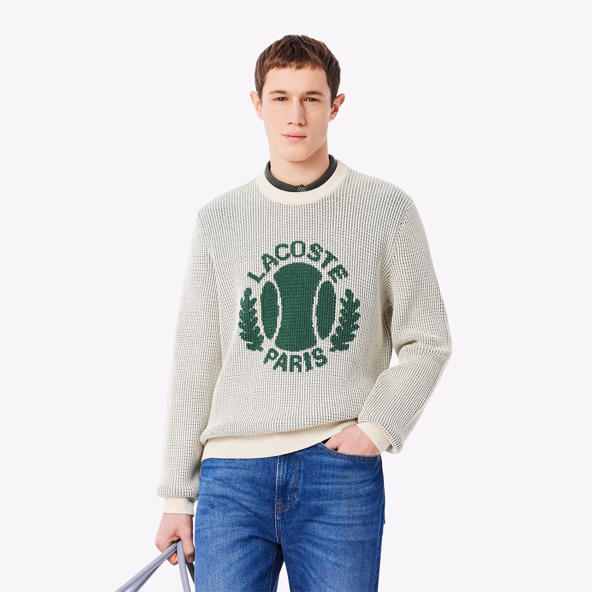 Men's Heritage Motif Cotton Sweater