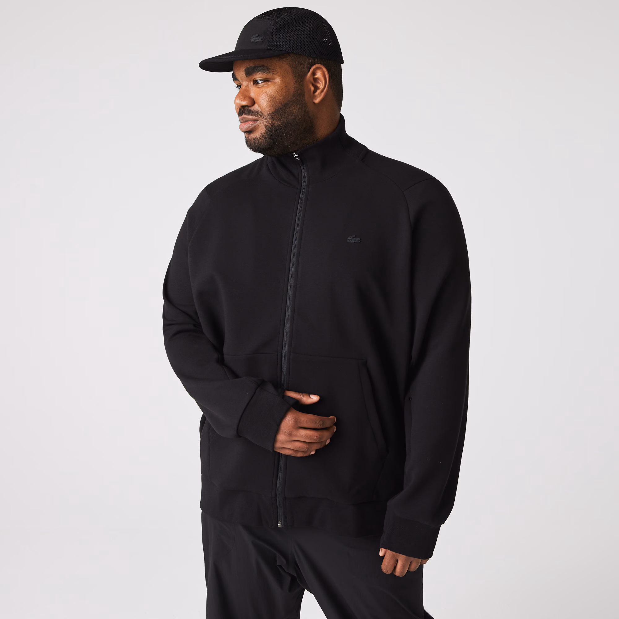 Men's High-Neck Zip-Up Sweatshirt