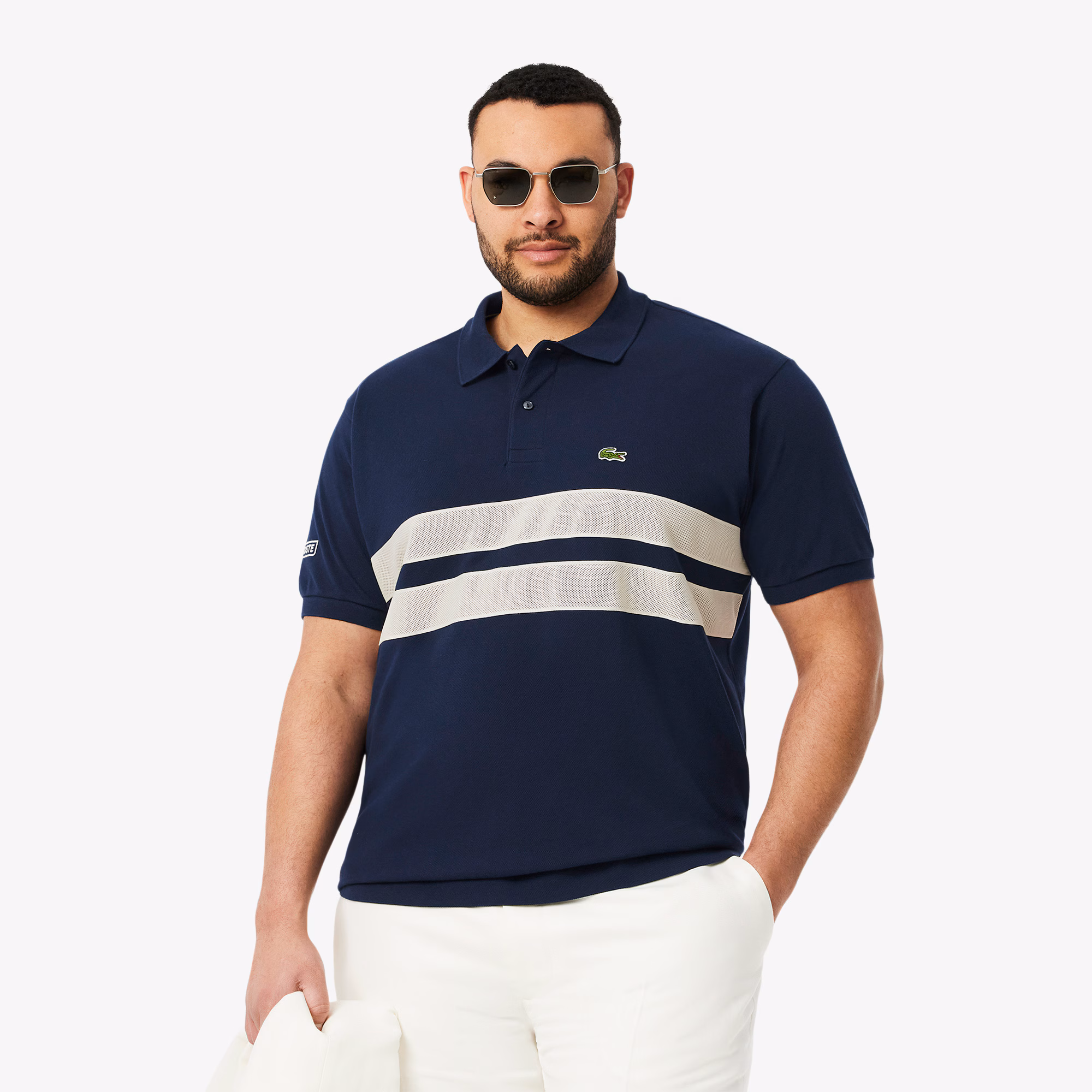 Men's Bold Stripes Classic Fit L.12.12 Polo