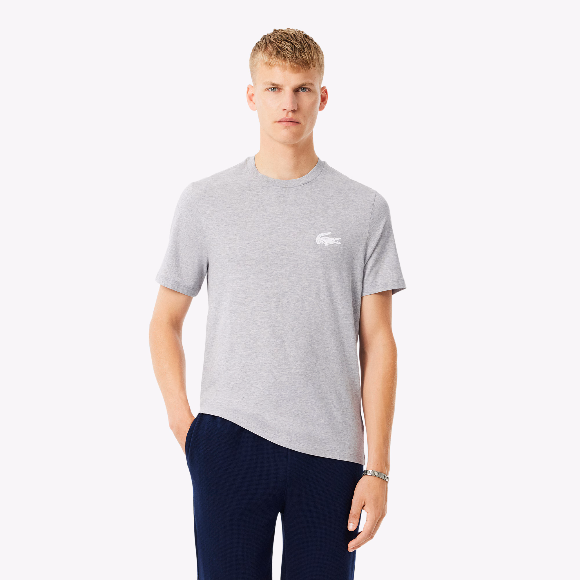 Men's Crocodile Print Cotton Undershirt