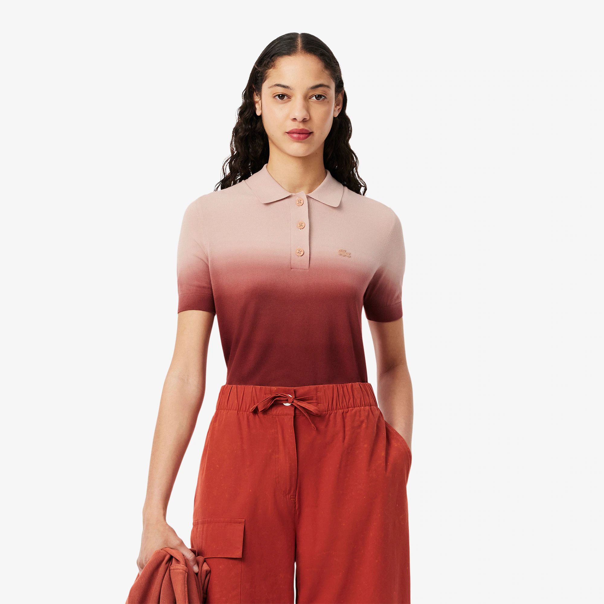 Women's Classic Fit Ombré Effect Knit Polo