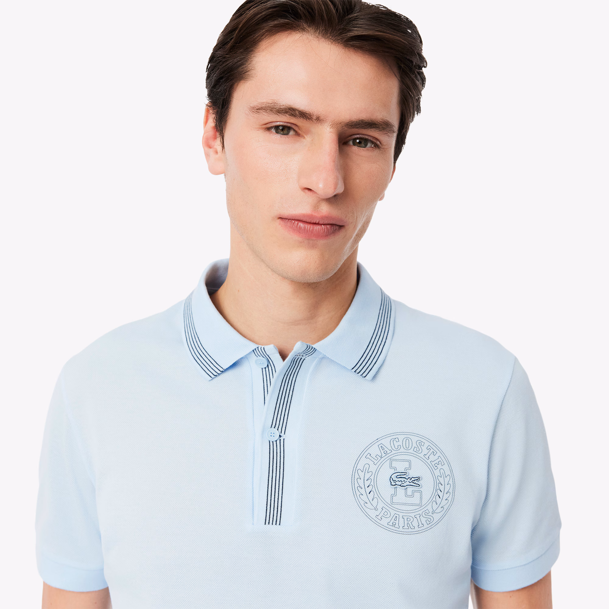 Men's Regular Fit L.12.12 Badge Print Polo