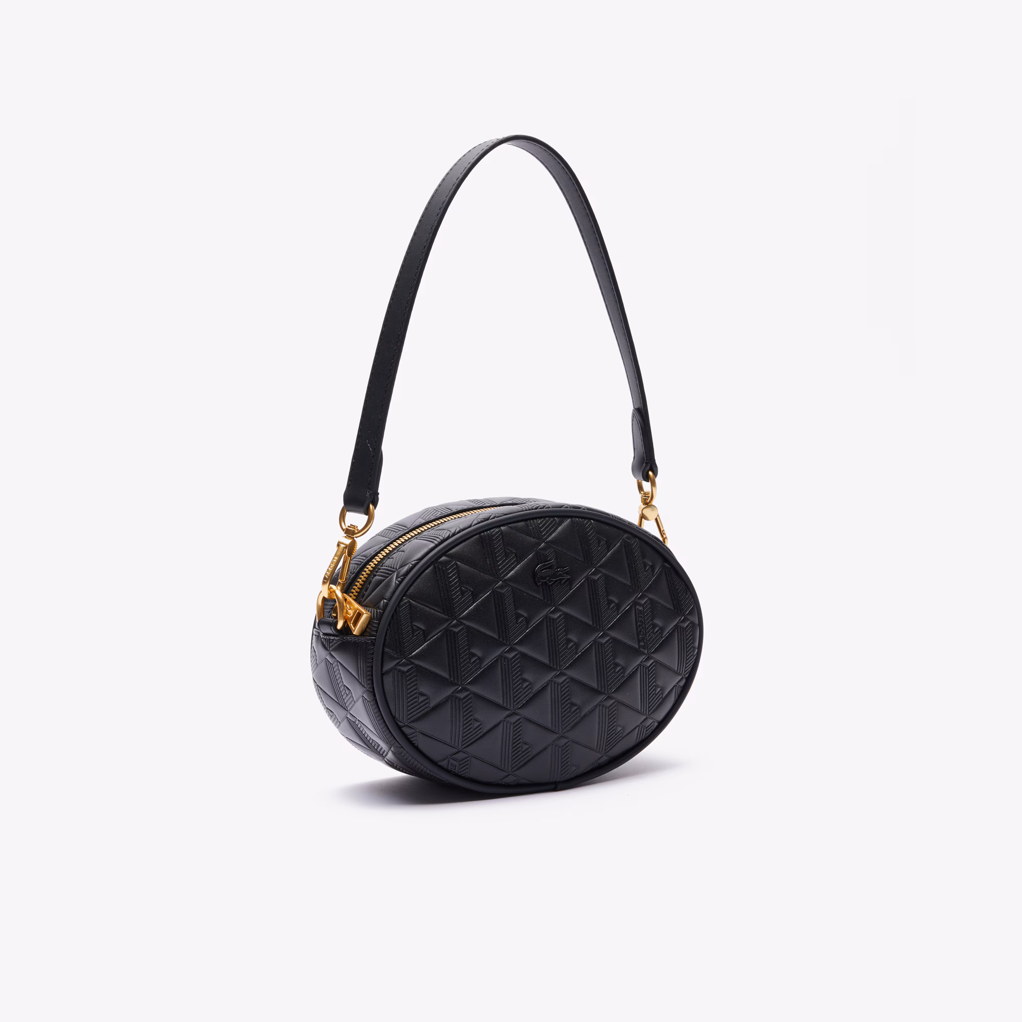 Maheki Oval Embossed Leather Bag