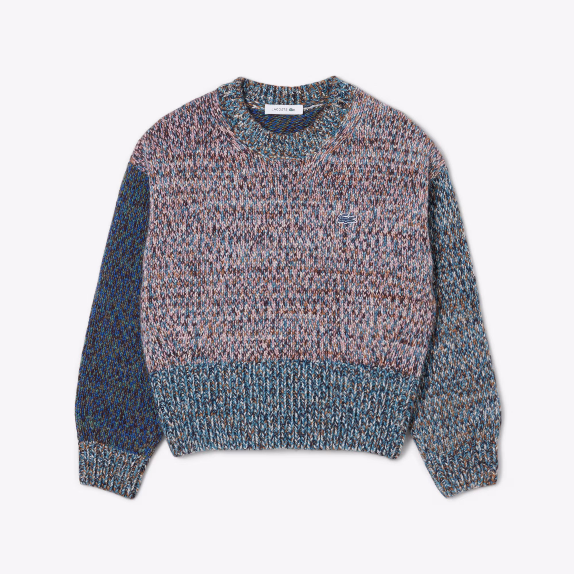 Women's High-Neck Wool Blend Cable Knit Sweater