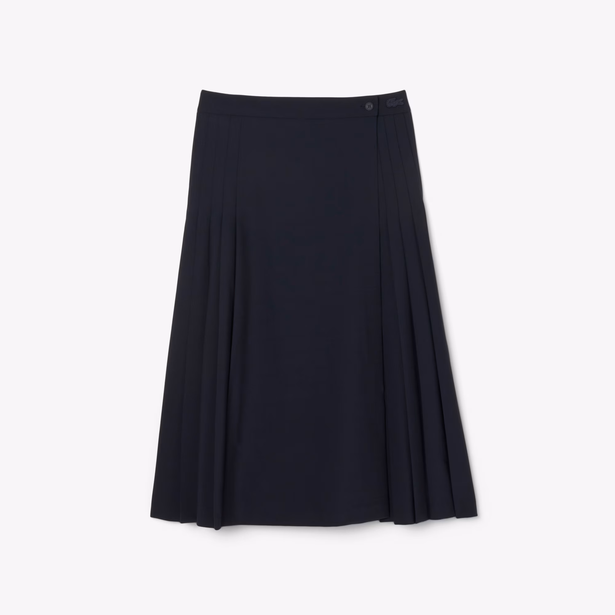 Women's Pleated Wool Midi Wrap Skirt