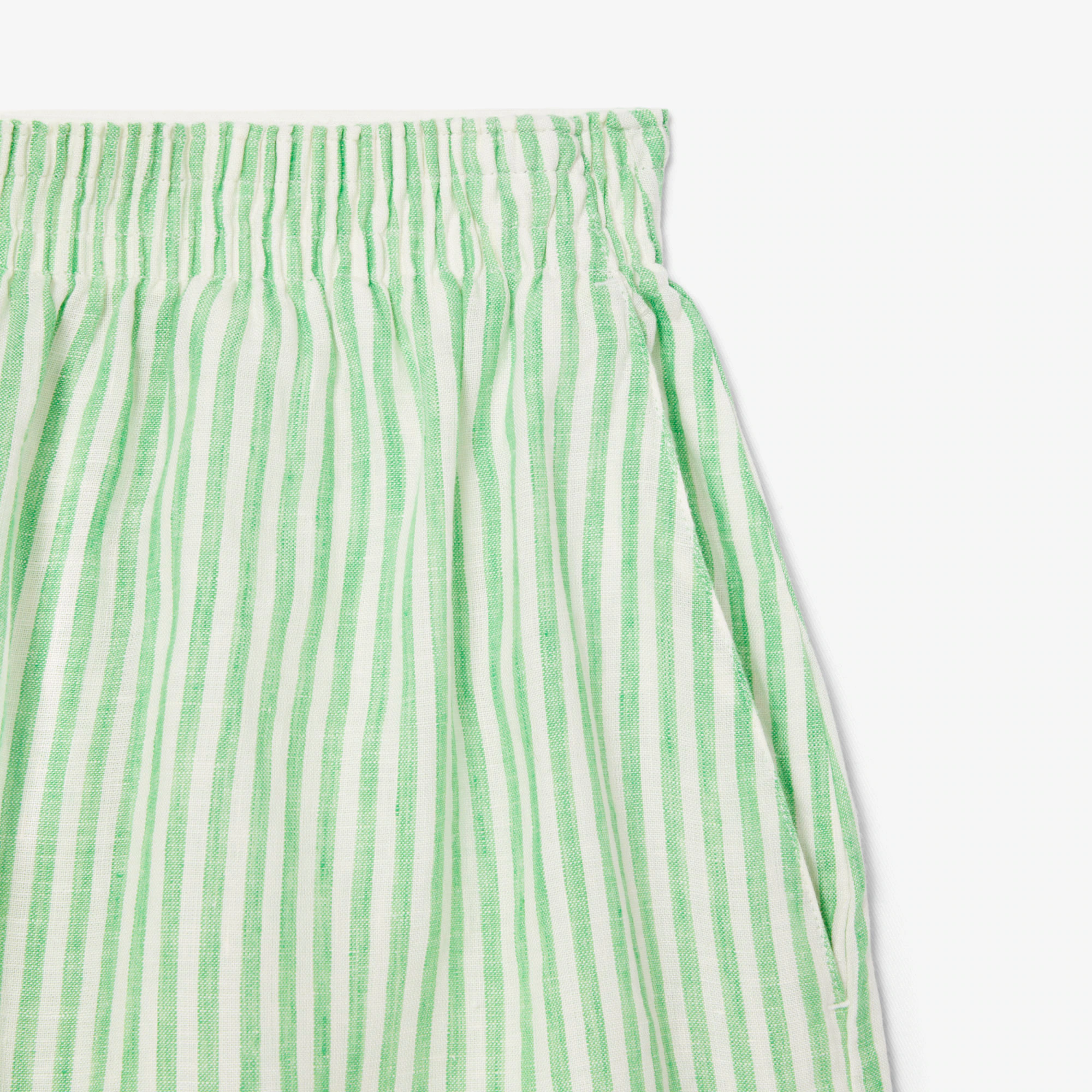 Women's Relaxed Fit Striped Linen Shorts