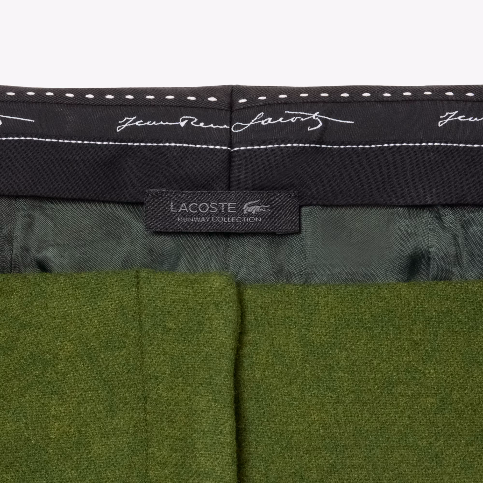 Runway Straight Fit Slub Wool Tailored Pants