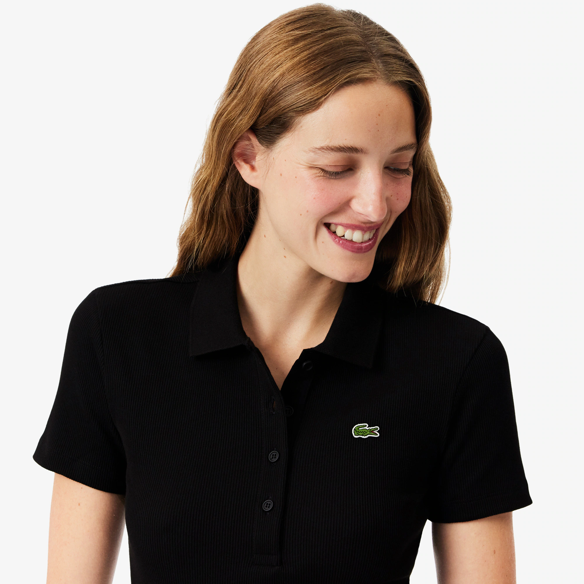Women's Slim Fit L.12.D Ribbed Cotton Polo