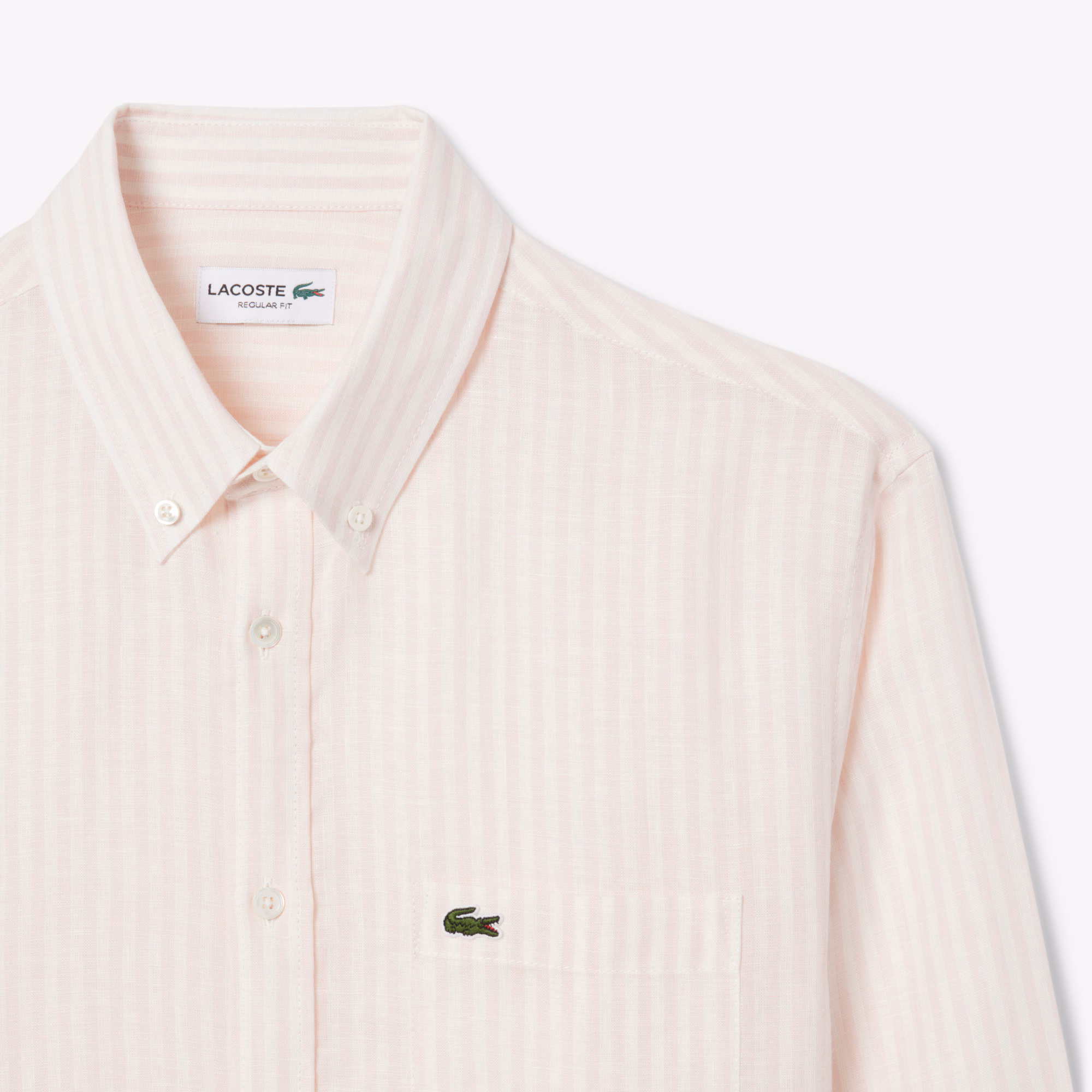 Men's Regular Fit Striped Linen Shirt