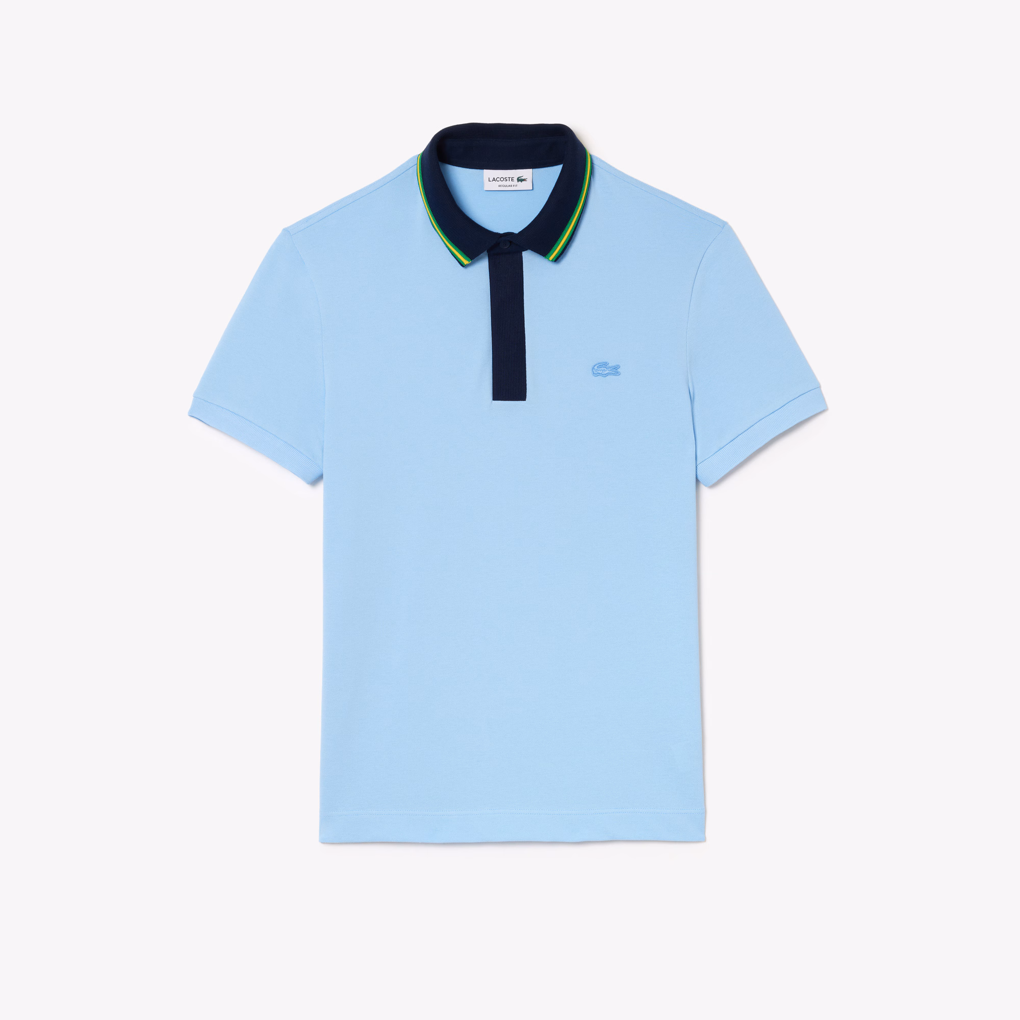 Men's Regular Fit Contrast Neck Smart Paris Polo