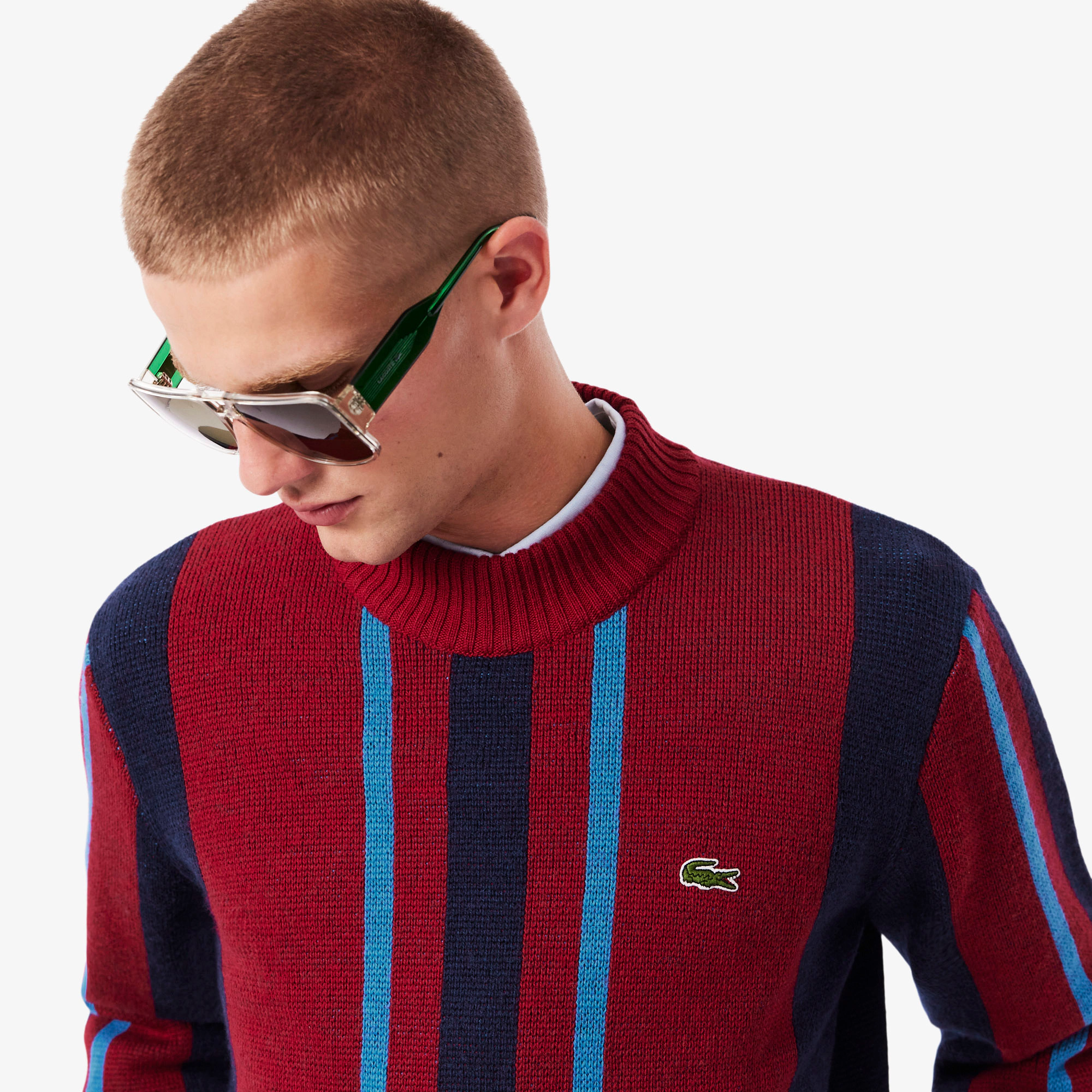 Men's Archive Edition High-Neck Striped Sweater