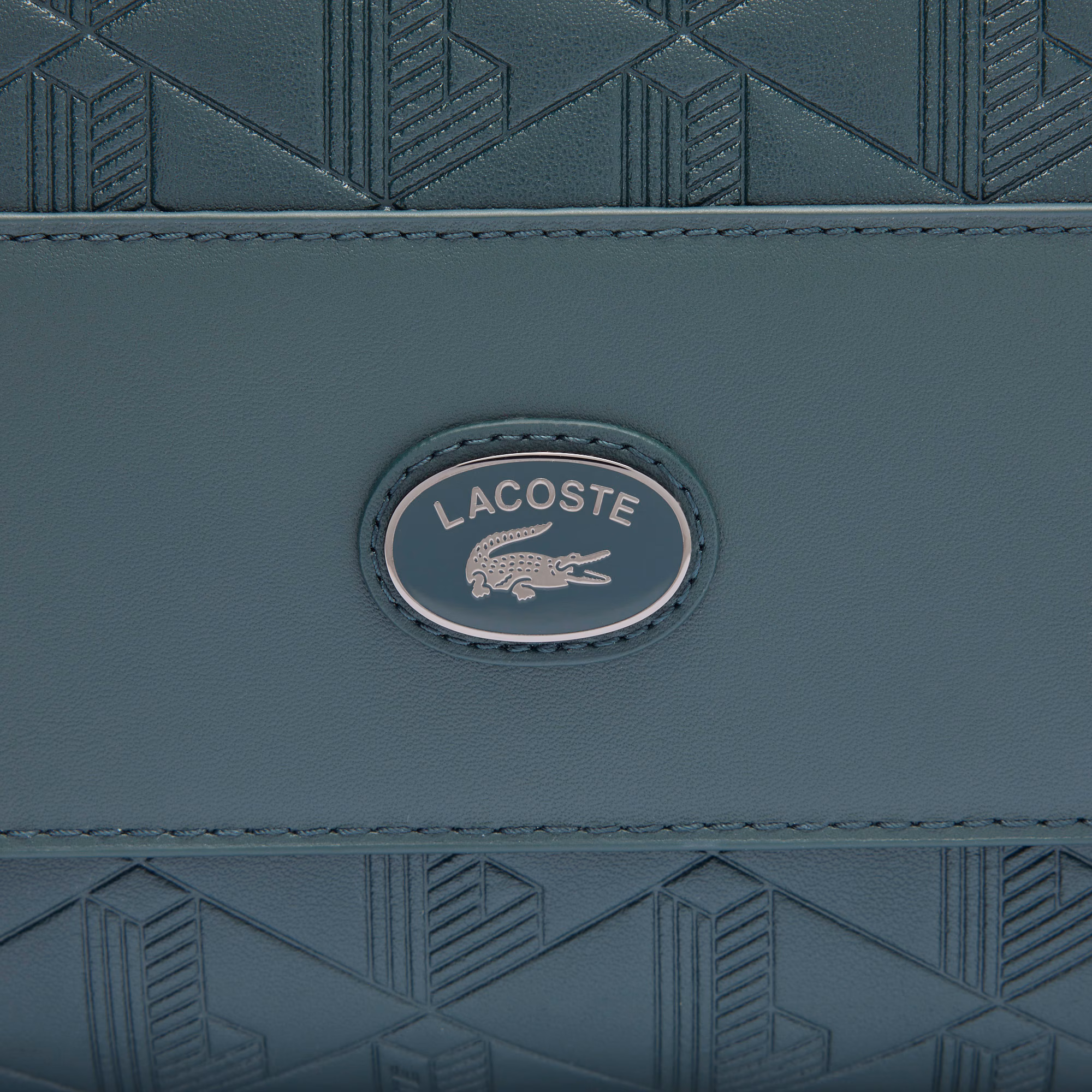 Monogram Leather Flap Close Satchel